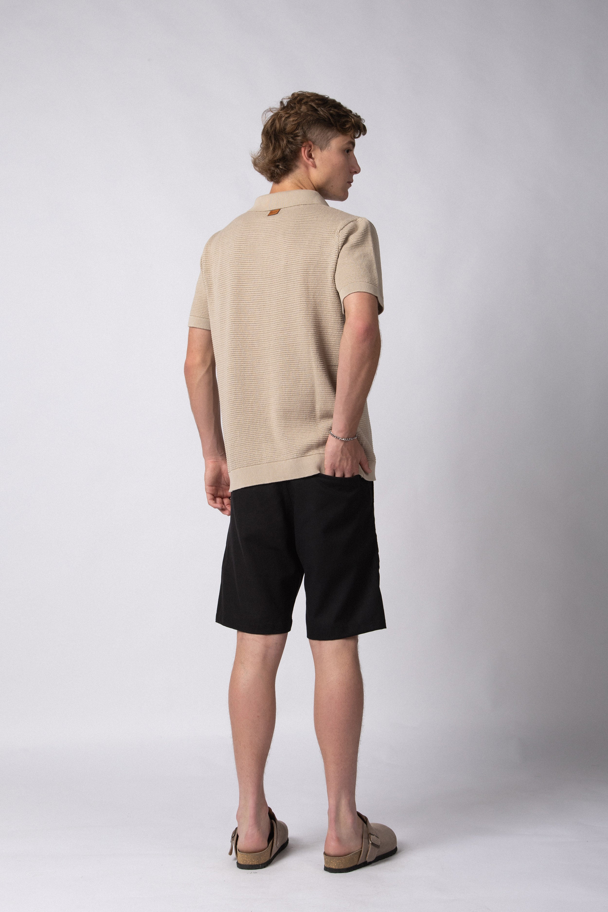 Bermuda Lino Rex Negra