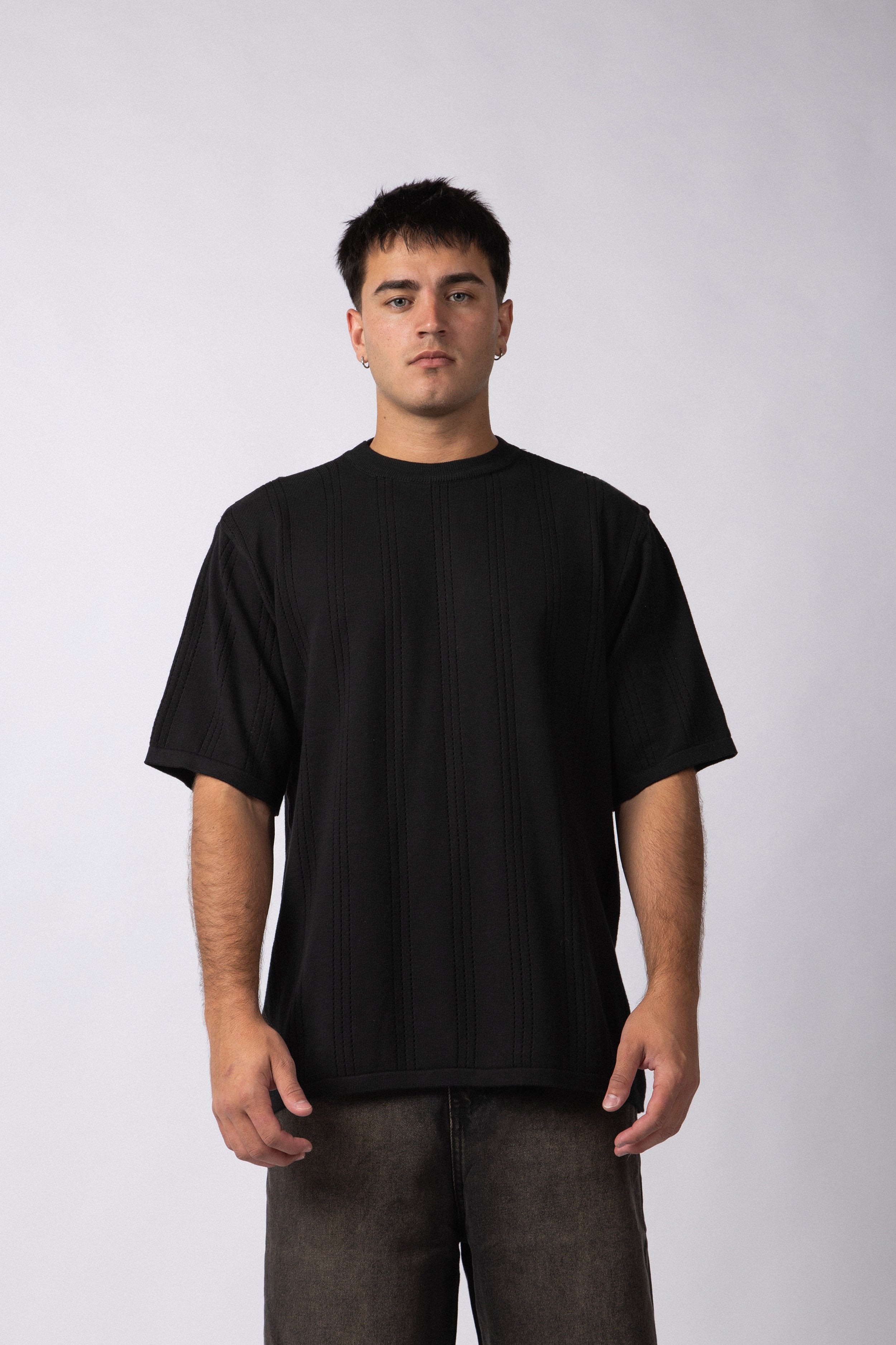 Remera Tejida Vito Negra