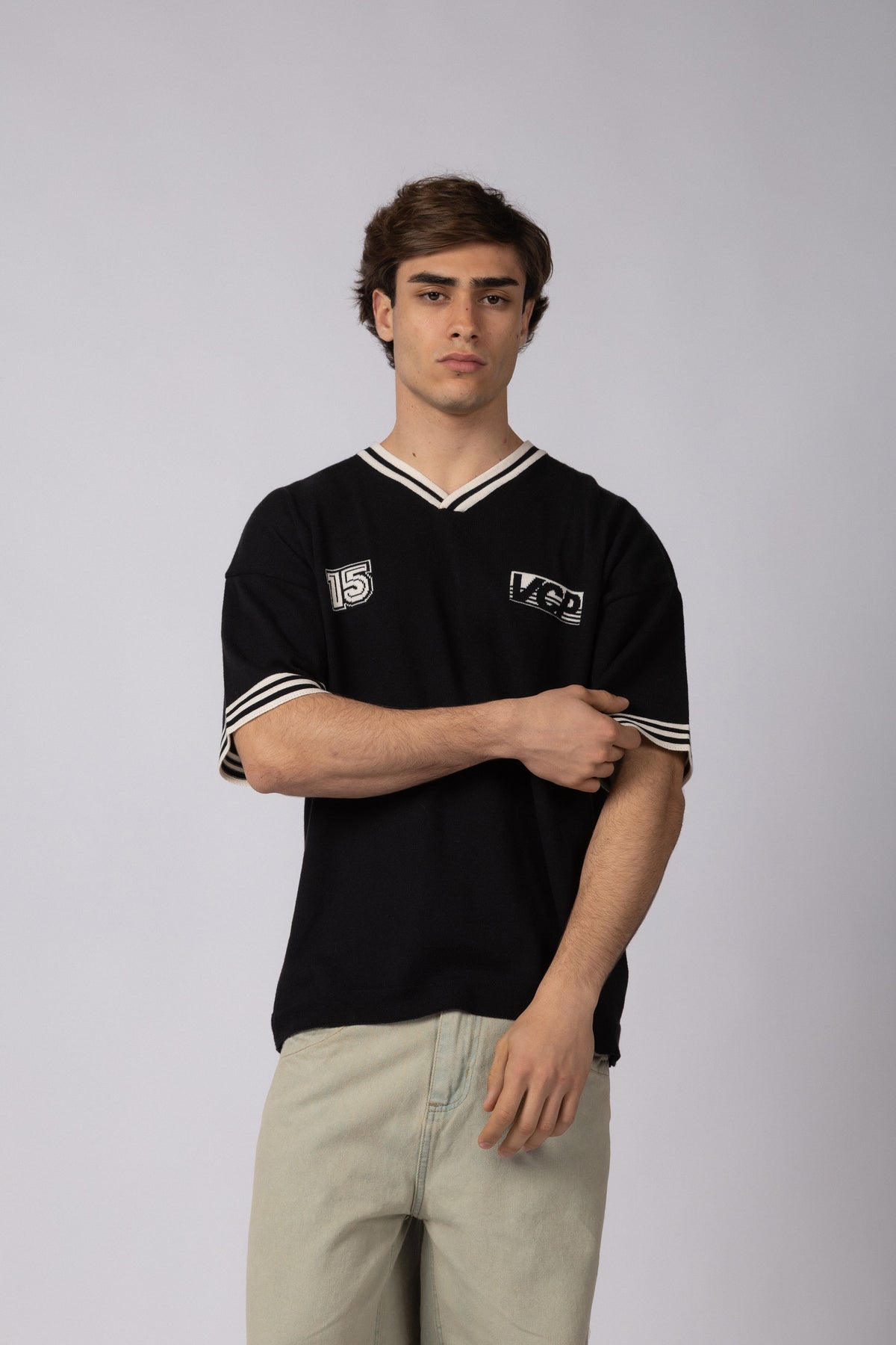 Remera Tejida Vanta Negra