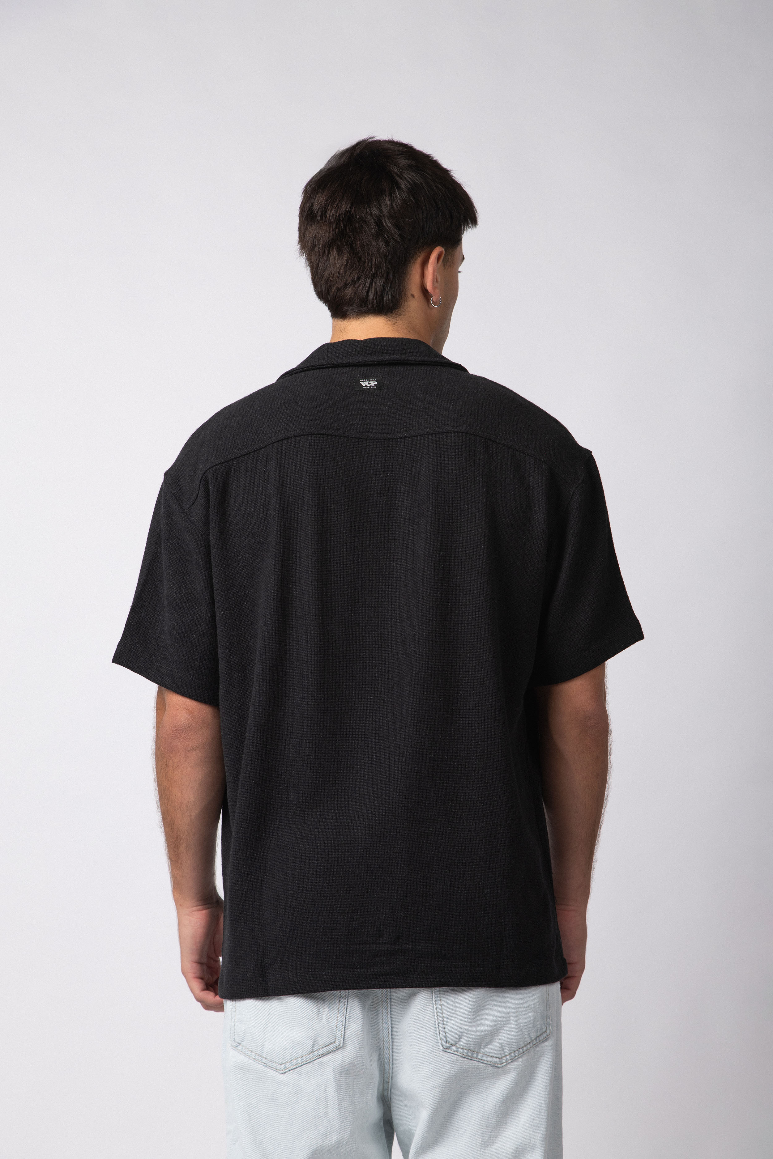 Camisa Manga Corta Lino Mont Negra