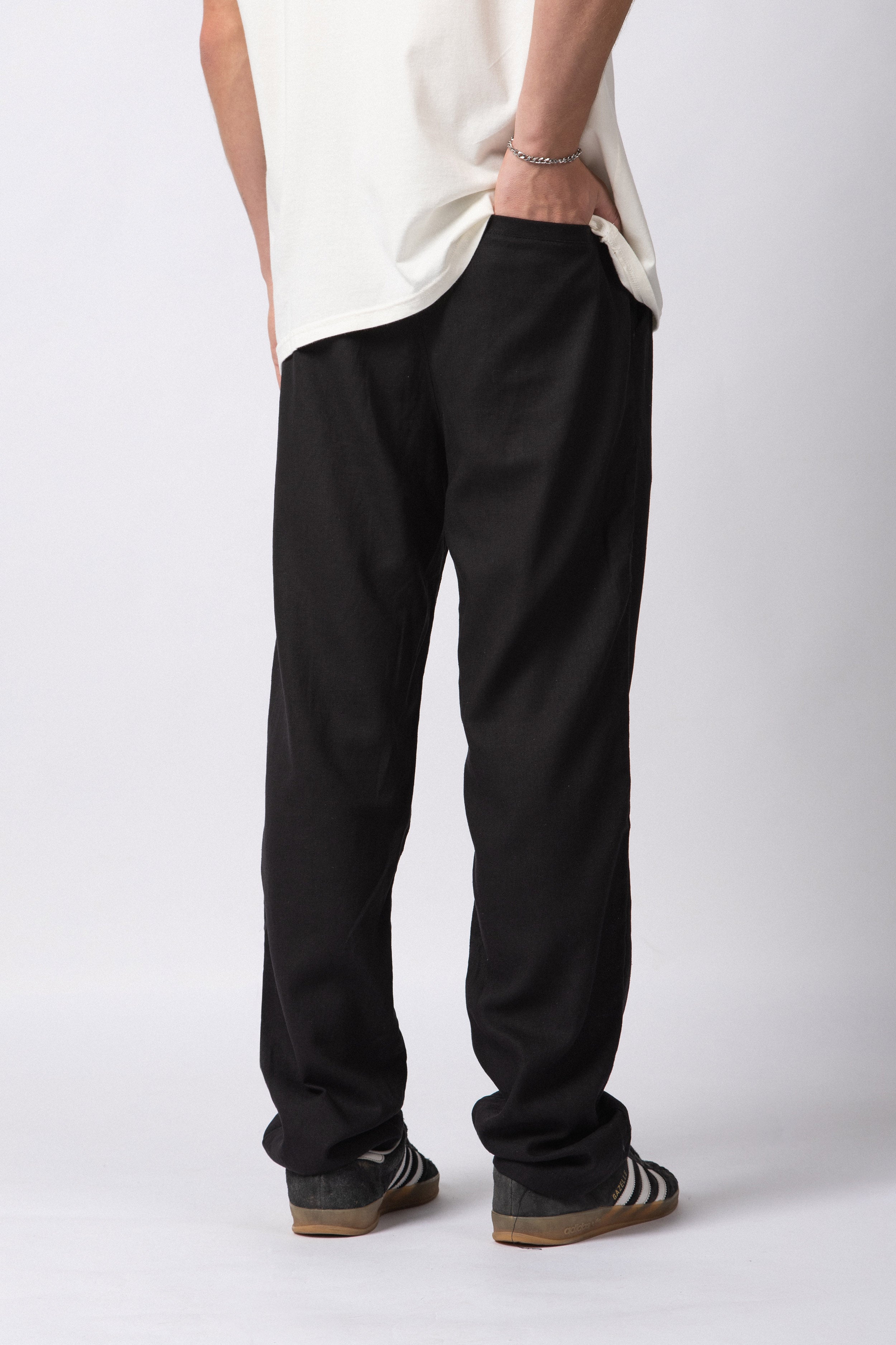 Pantalon Lino Trion Negro