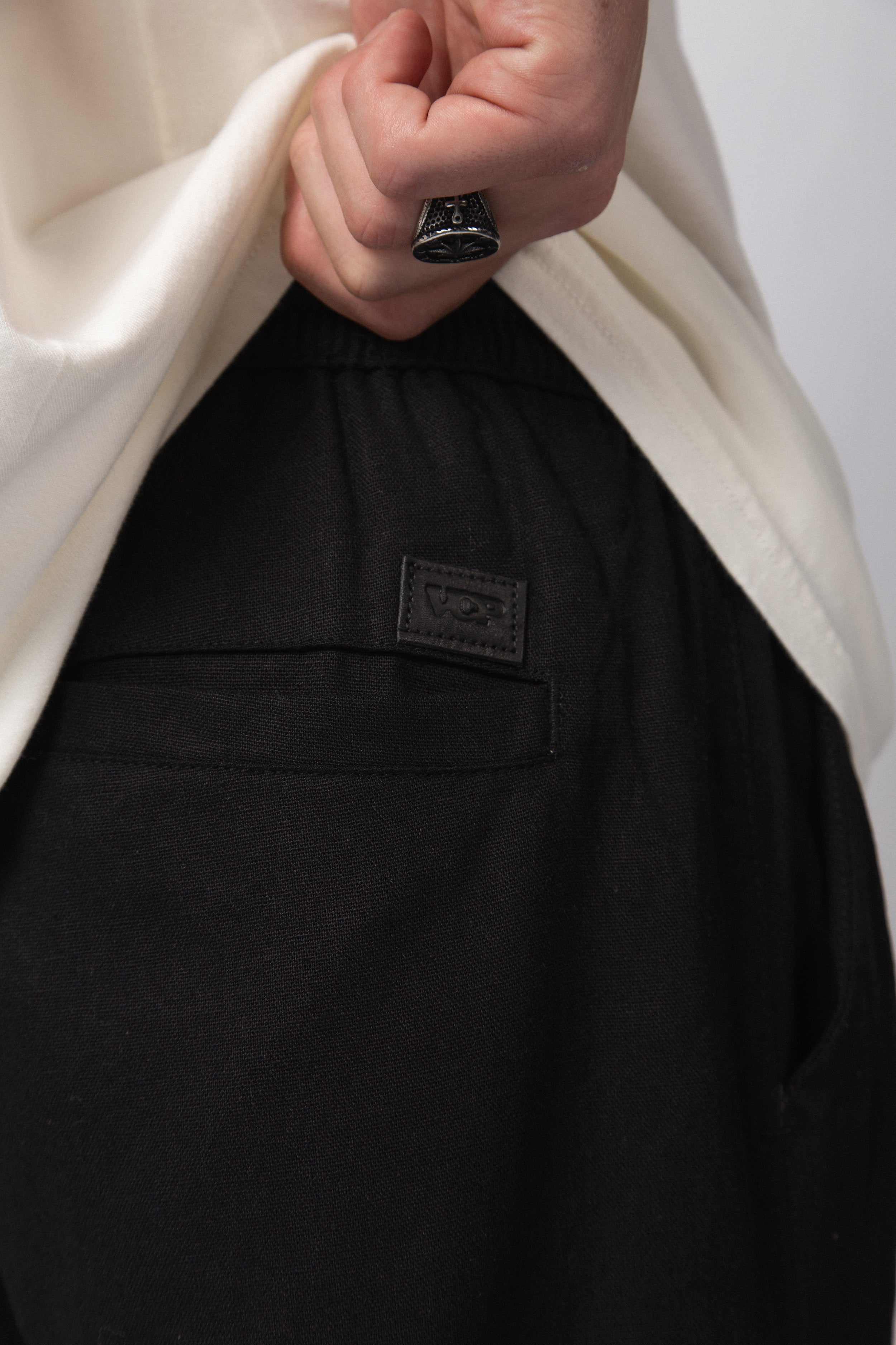 Pantalon Lino Trion Negro