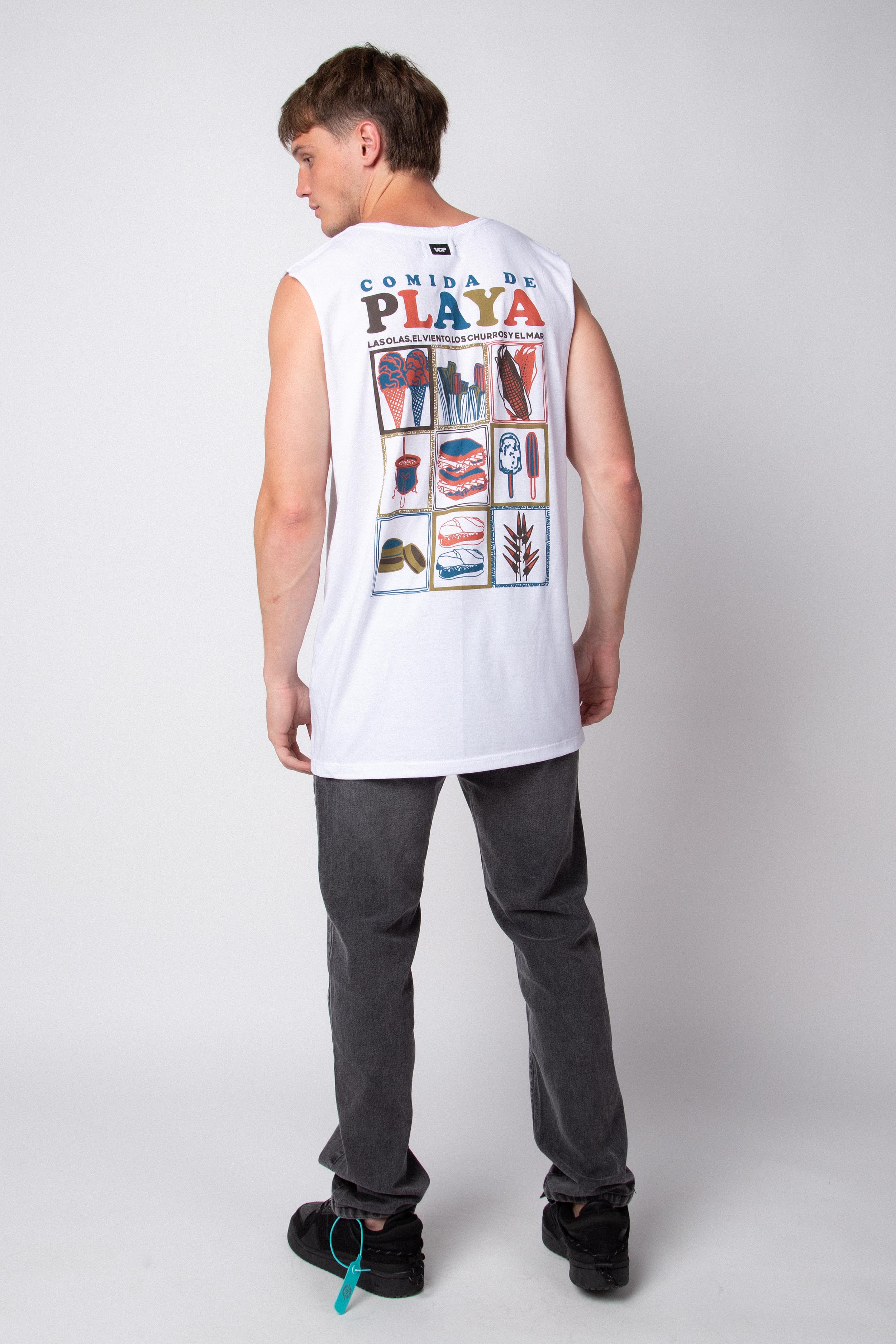 Musculosa Sudadera Olas Blanca