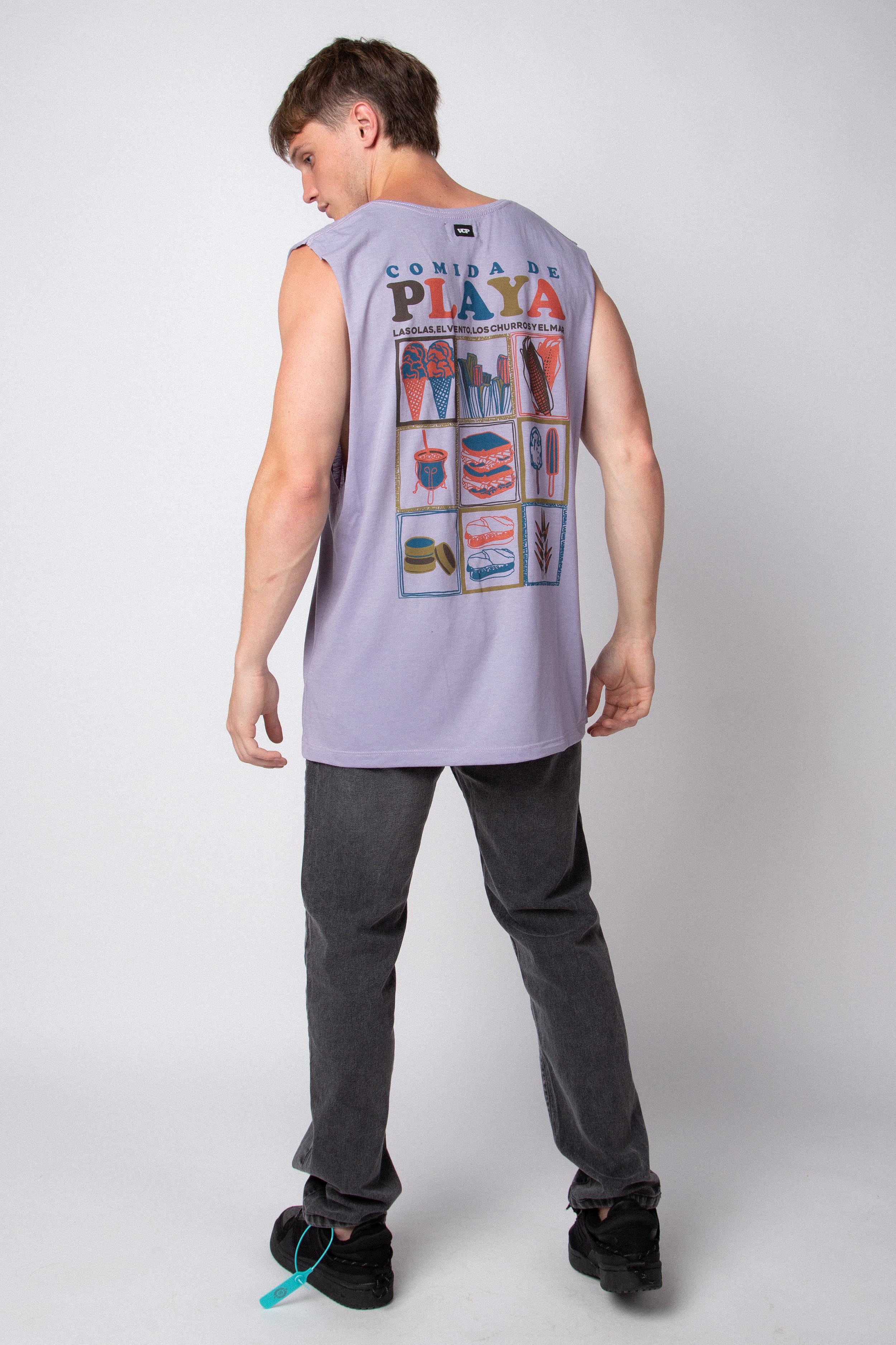Musculosa Sudadera Olas Lila