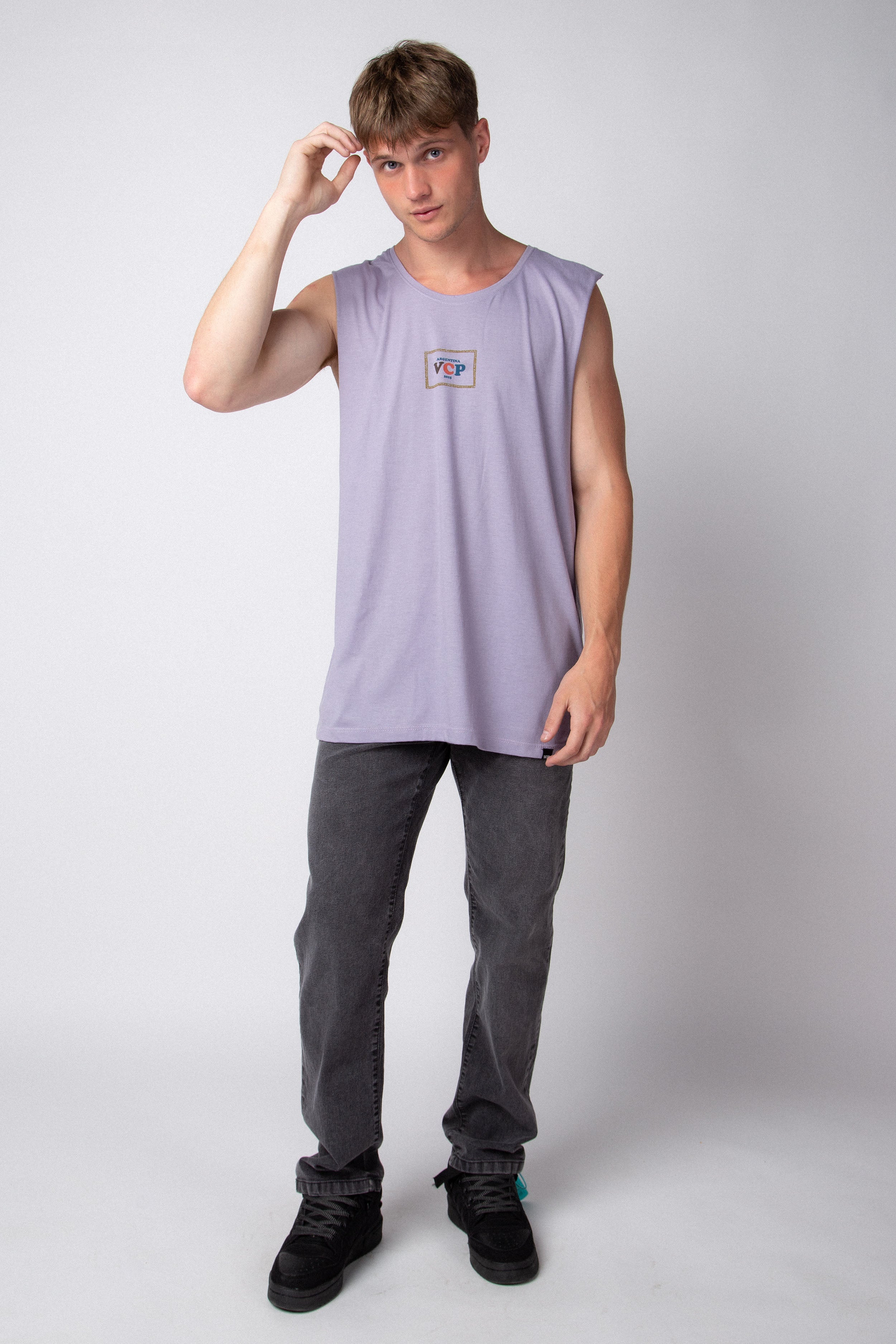 Musculosa Sudadera Olas Lila