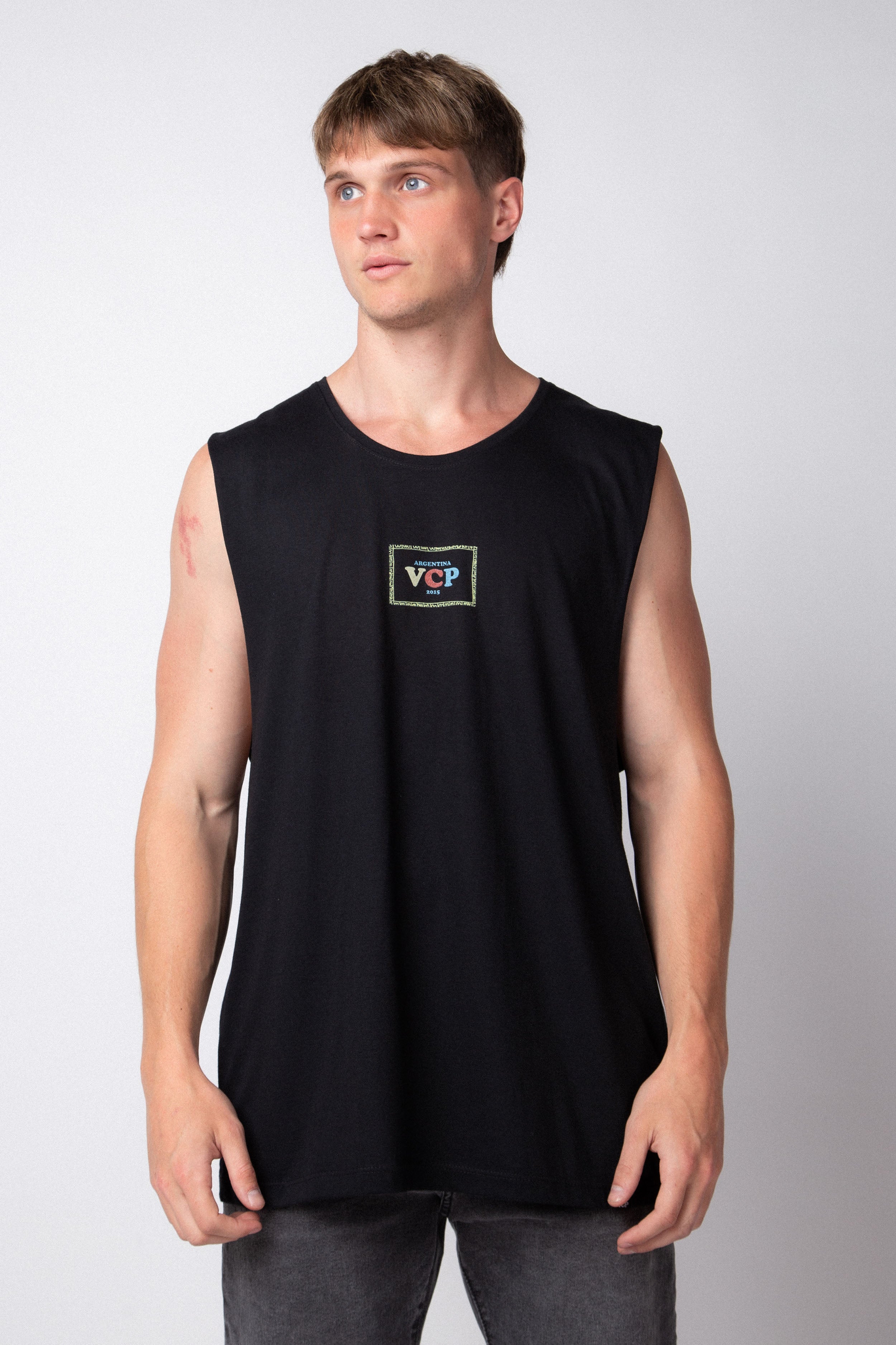 Musculosa Sudadera Olas Negra