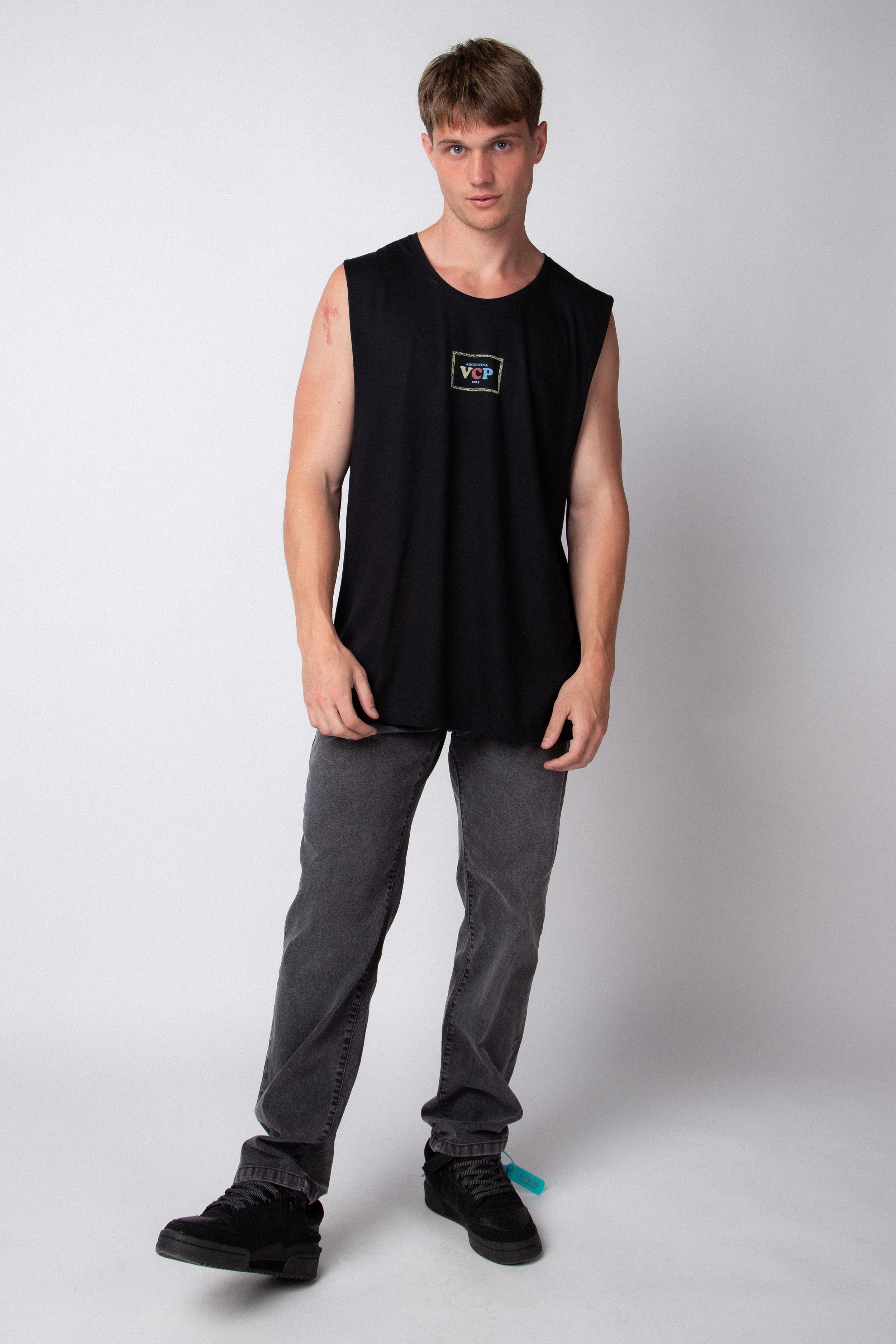 Musculosa Sudadera Olas Negra