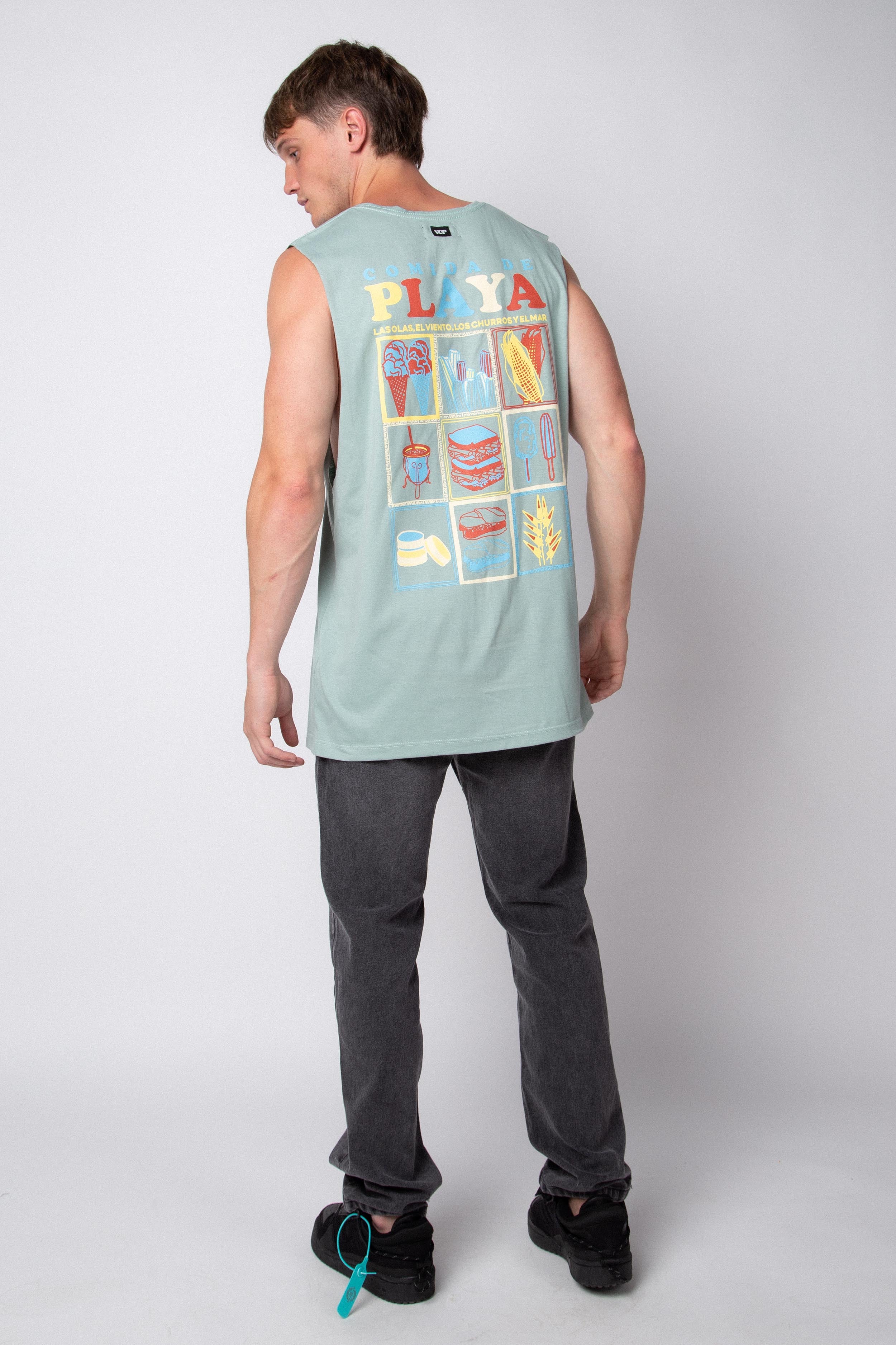 Musculosa Sudadera Olas Verde