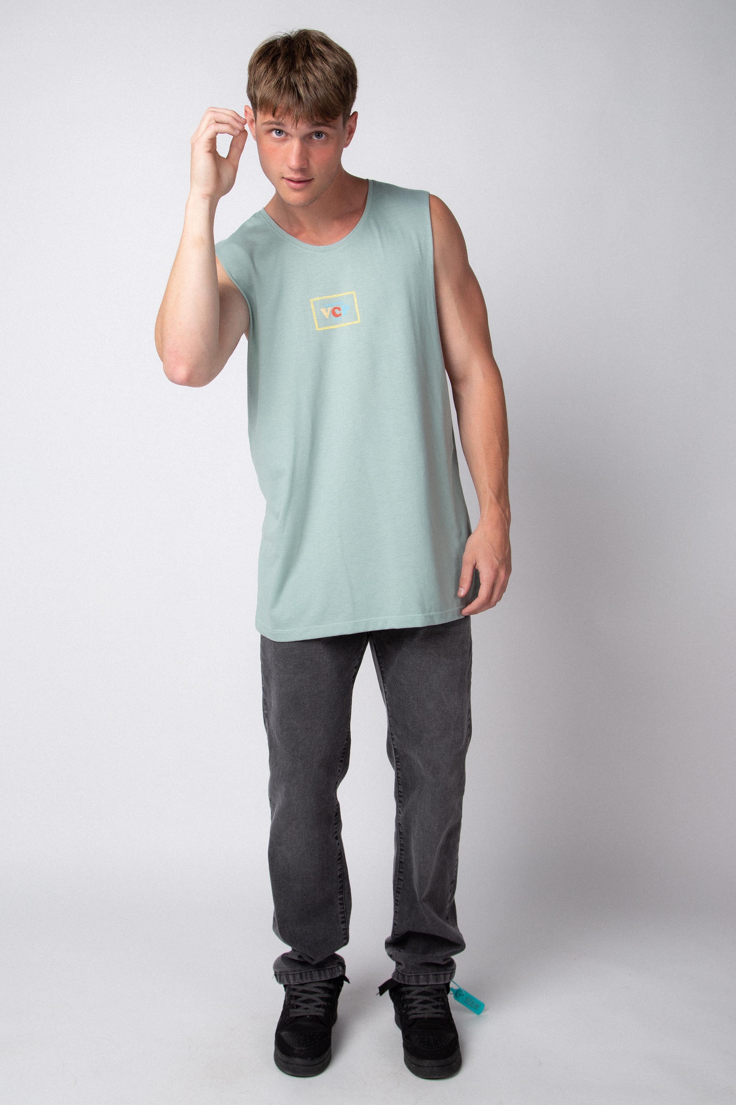 Musculosa Sudadera Olas Verde