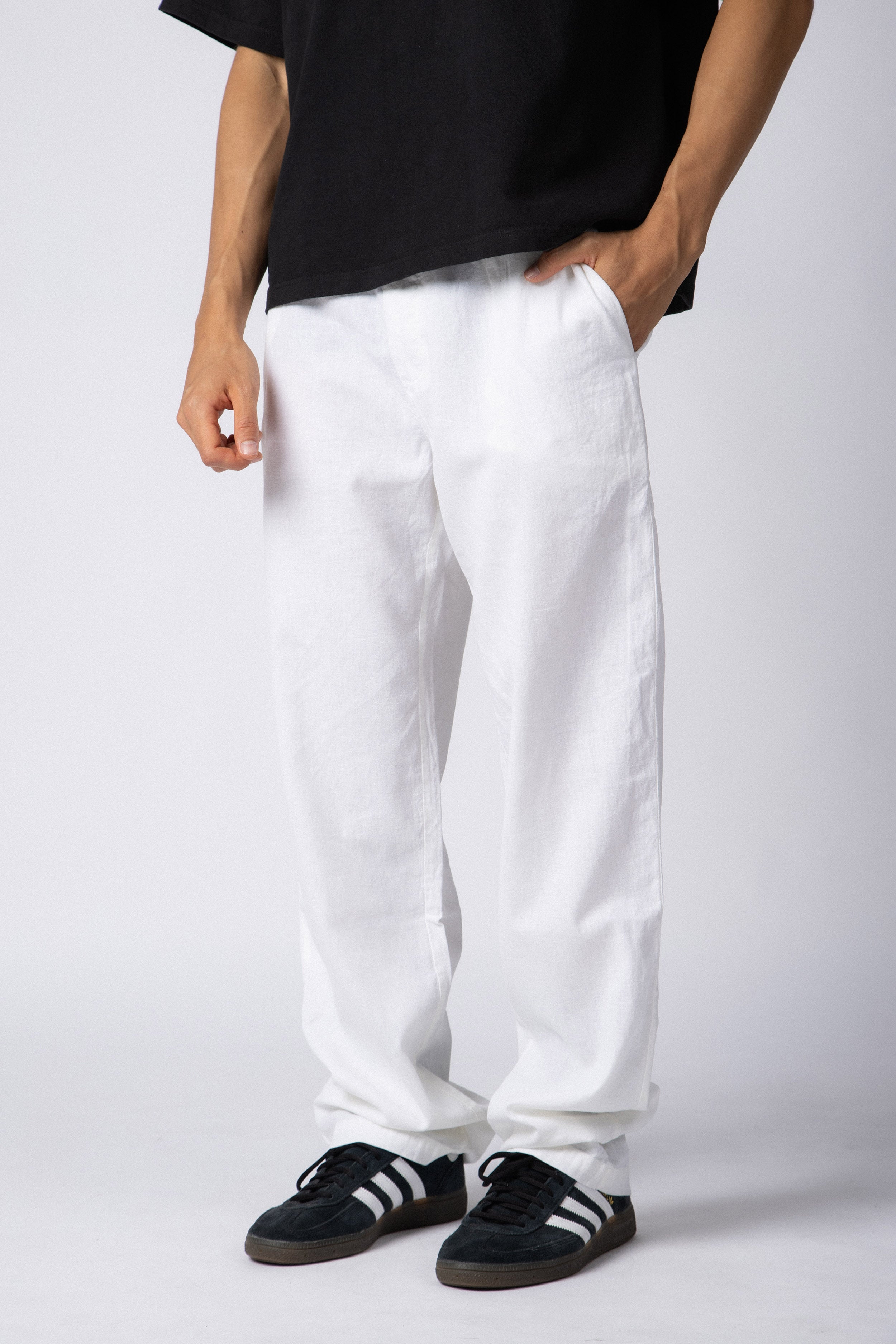Pantalon Lino Taranis Blanco