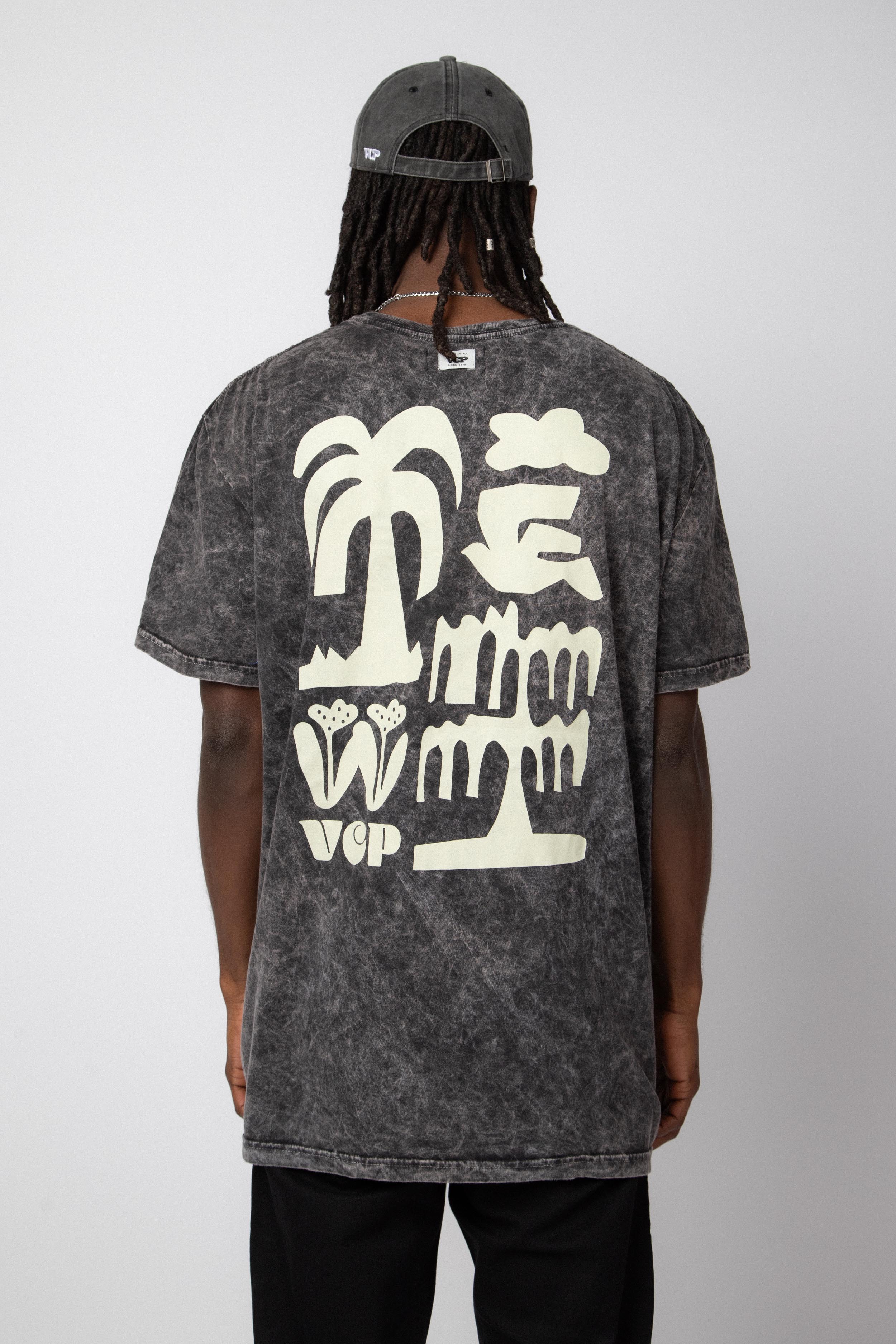 Remera DB Palmeras Negra