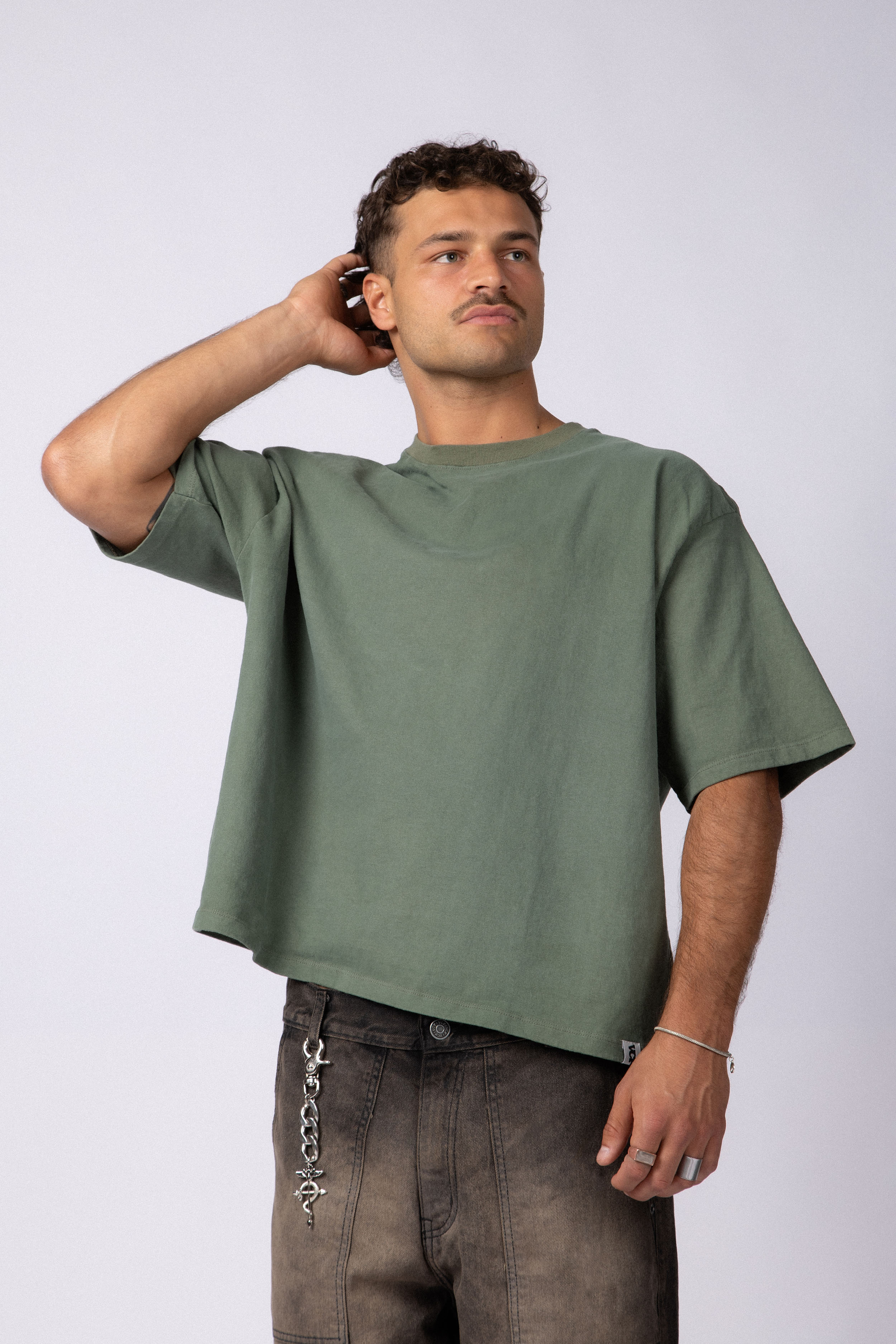 Remera Boxy Zac Militar