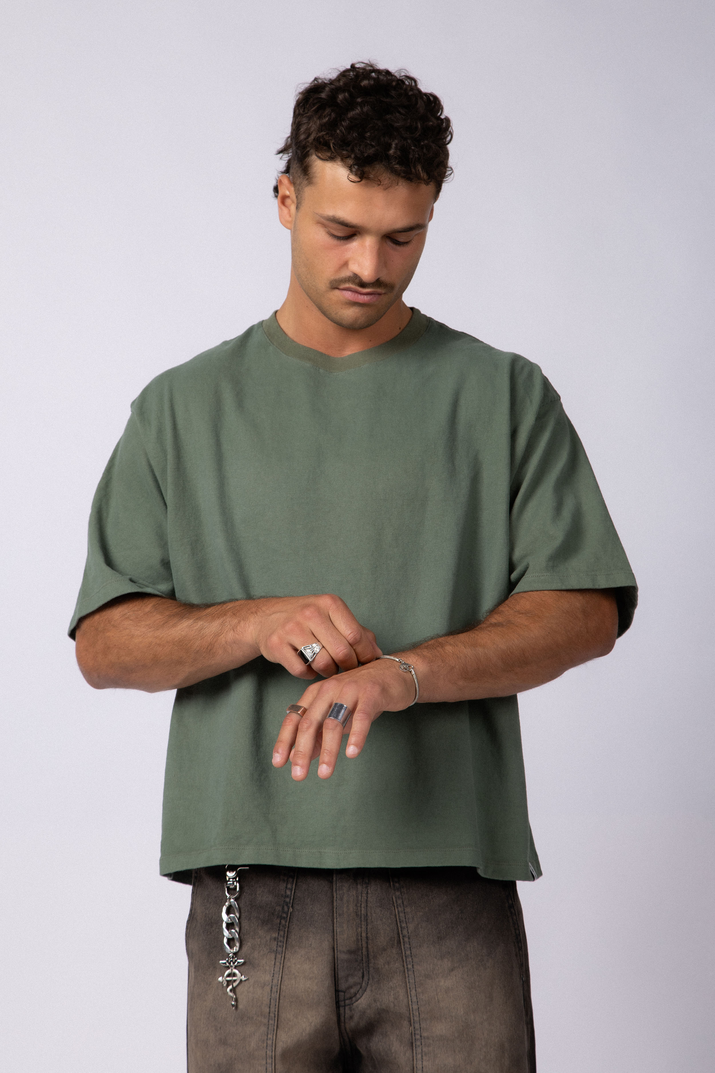 Remera Boxy Zac Militar