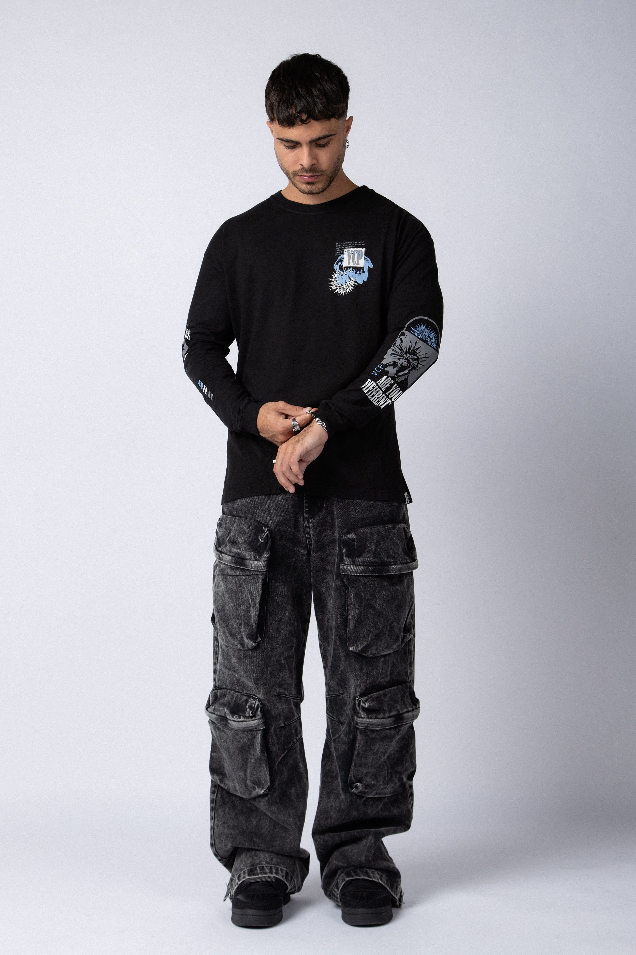 Remera Manga Larga Bright Negra