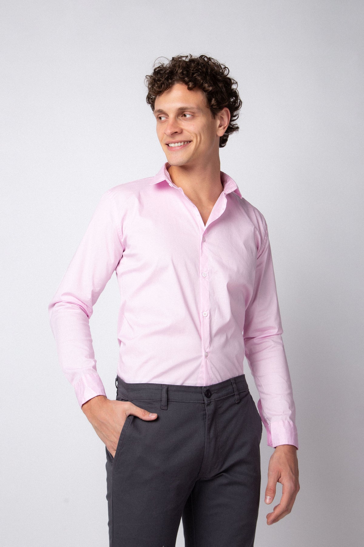 Camisa Manga Larga Base Rosa