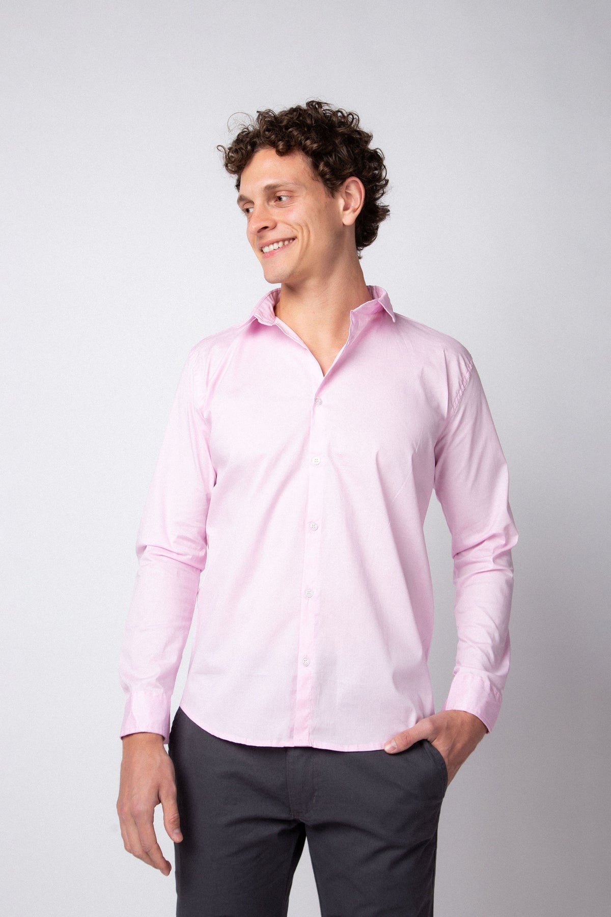 Camisa Manga Larga Base Rosa