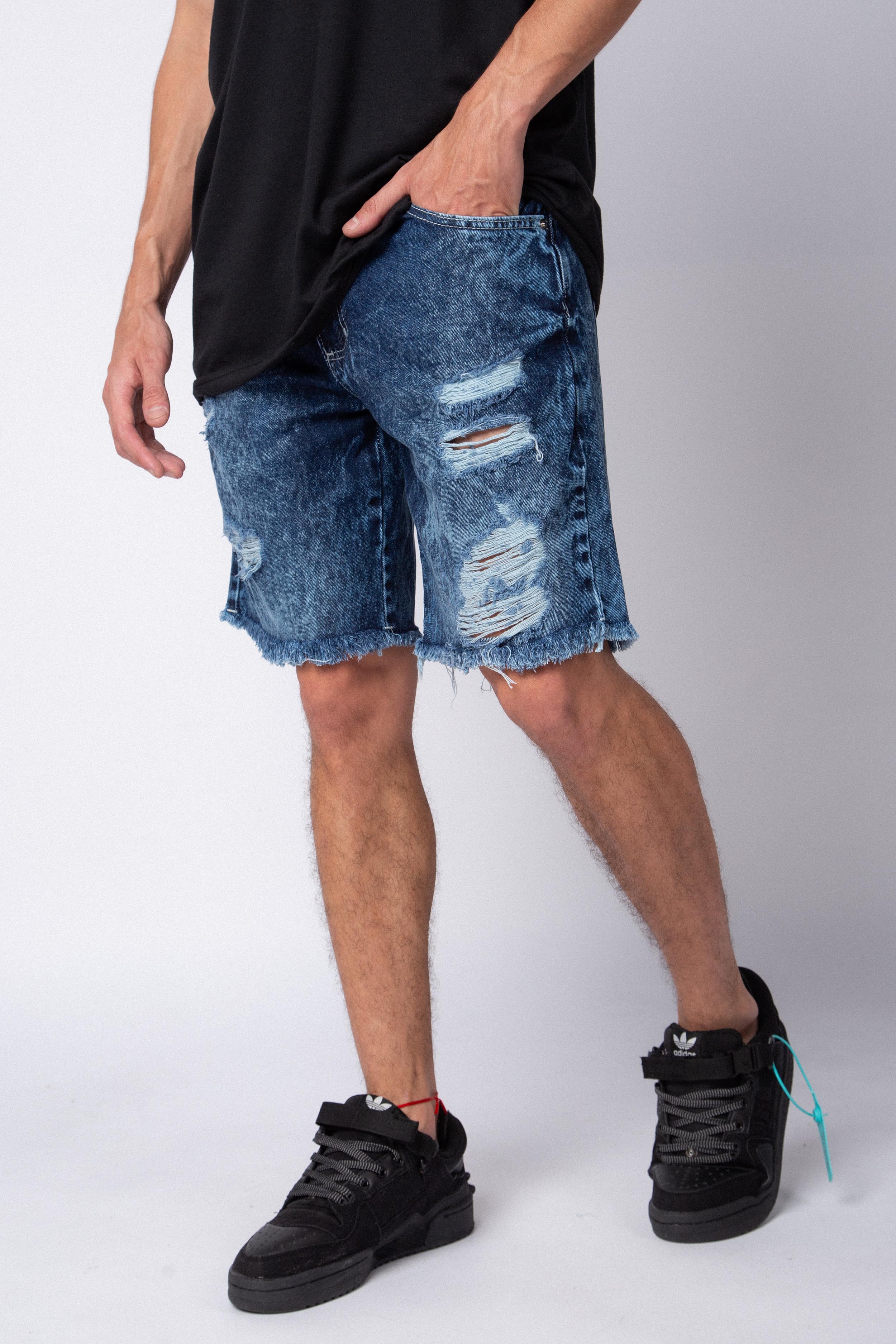 Bermuda Jean Corey Scratched Snow Azul