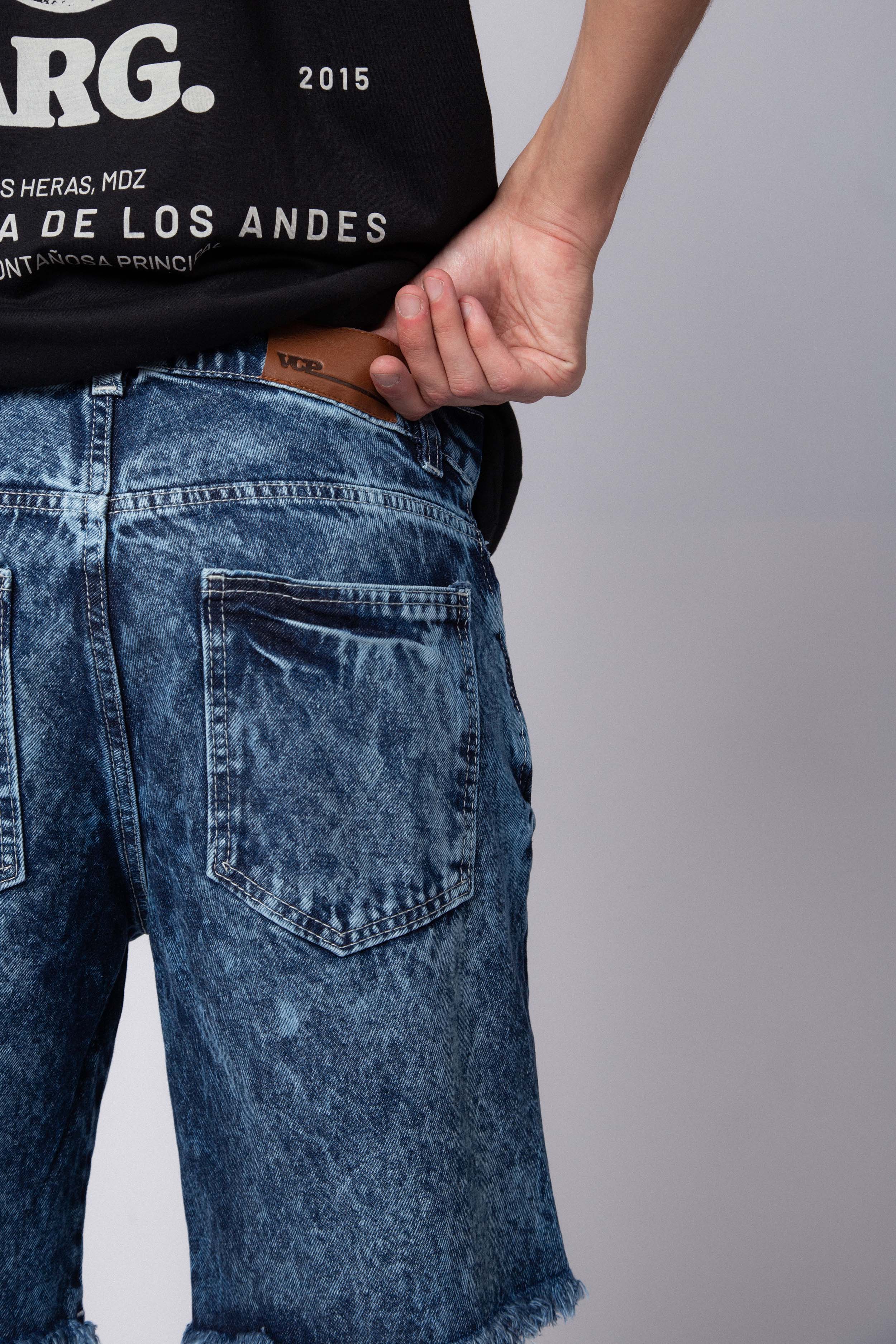 Bermuda Jean Corey Scratched Snow Azul