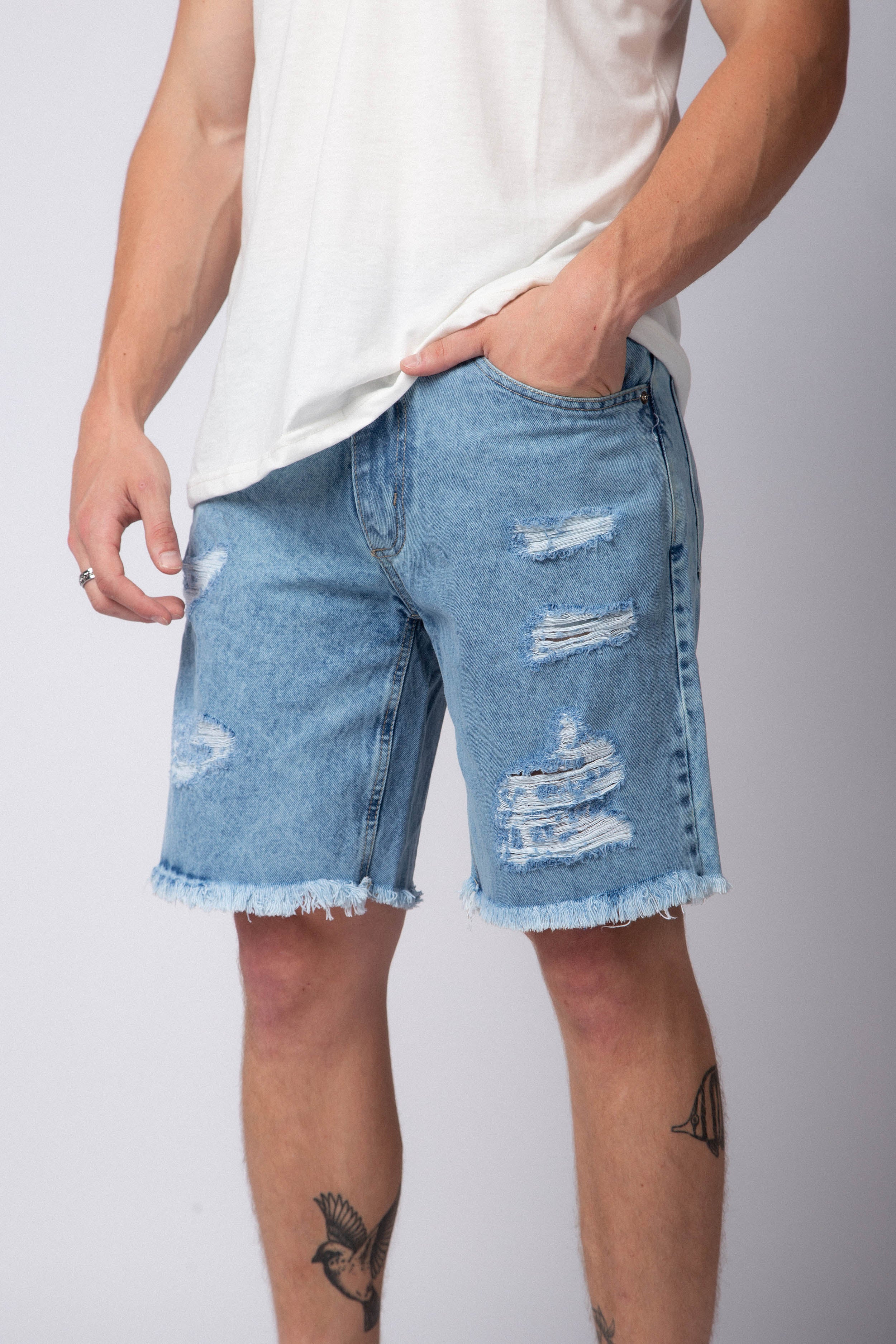 Bermuda Jean Corey Scratched Snow Celeste