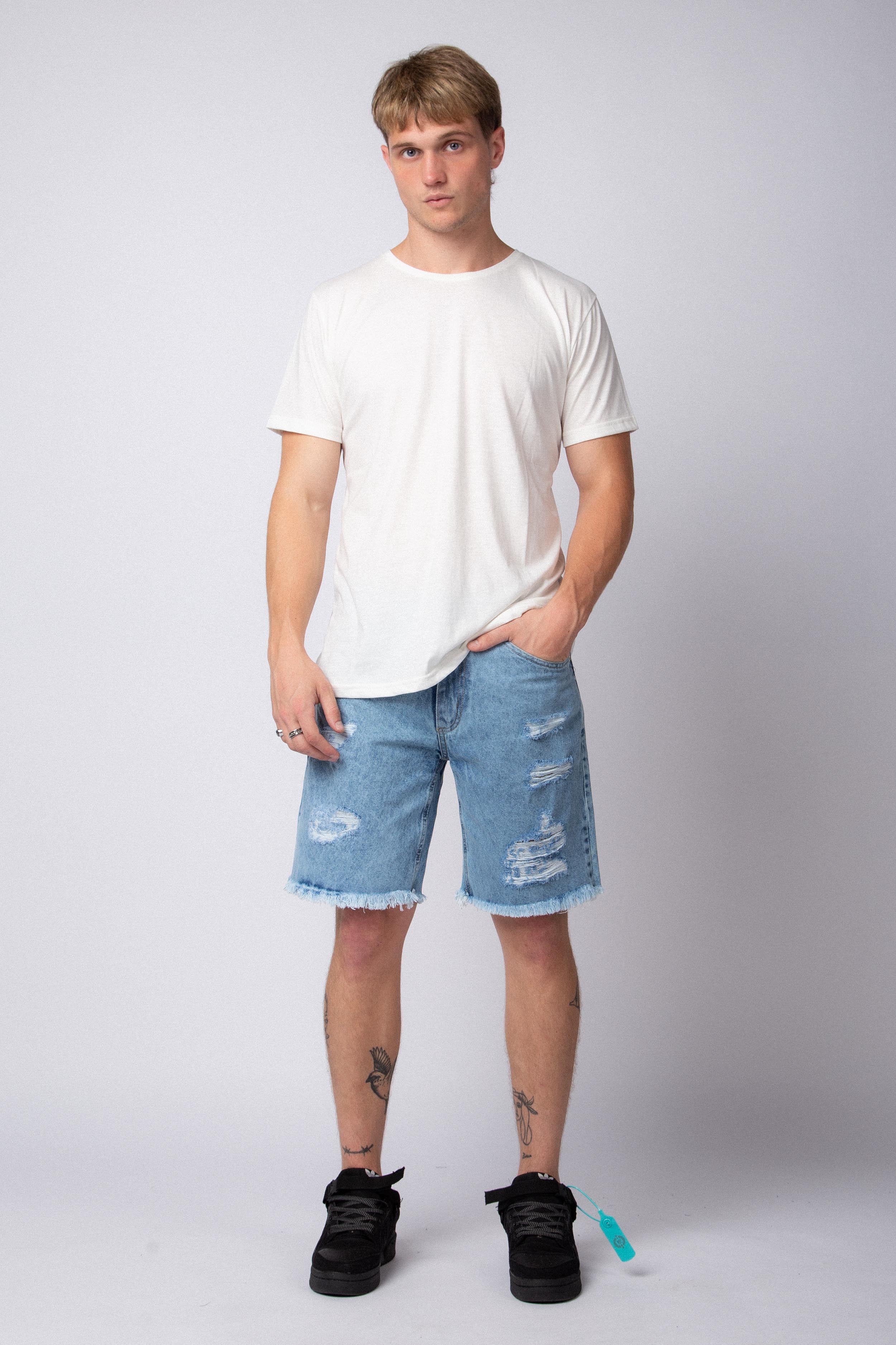 Bermuda Jean Corey Scratched Snow Celeste