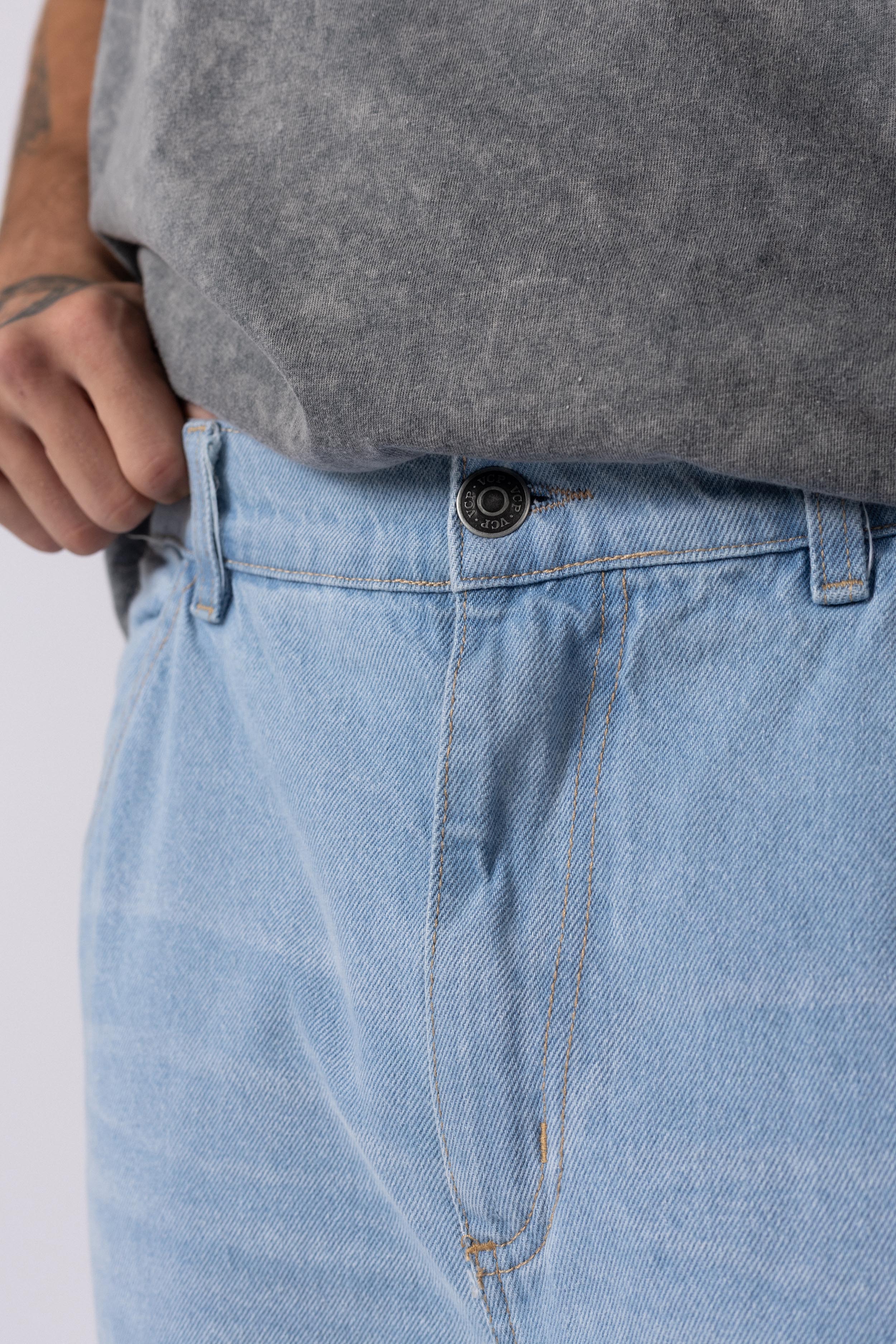 Jean Baggy Cargo Raw Sky