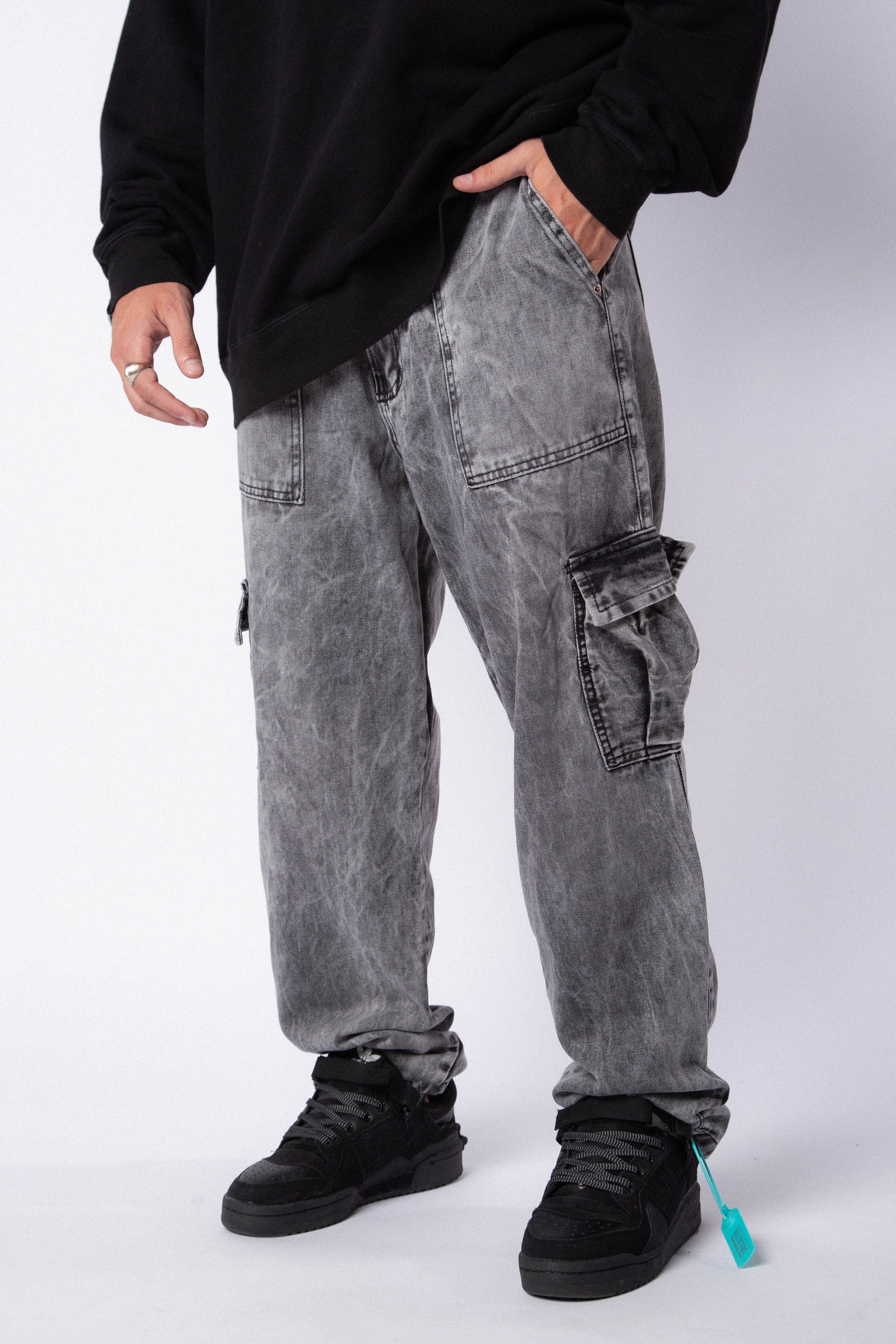 Vaqueros Cargo Hombre Pantalones Con Bolsillos Pantalones Cargo