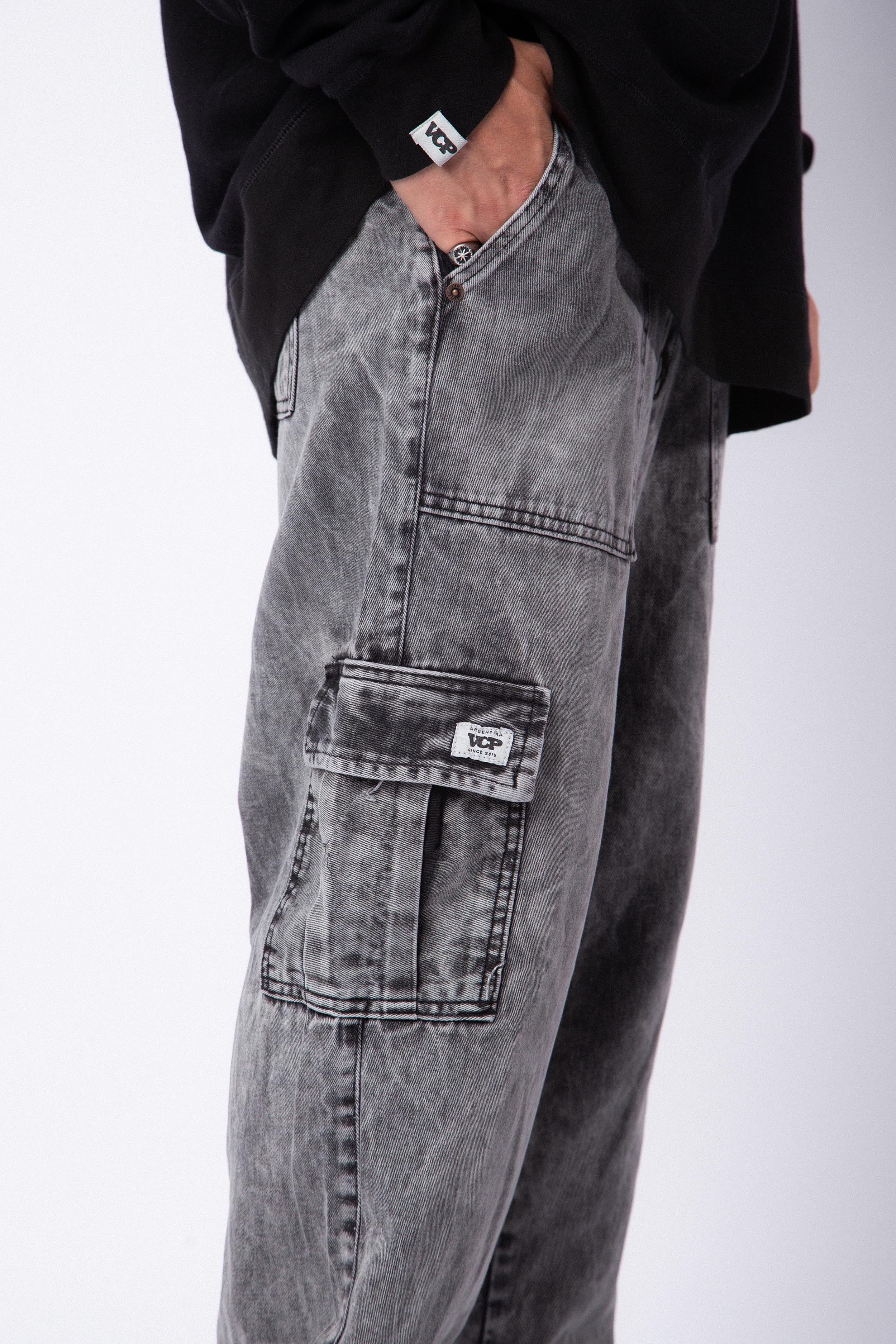 Jean Cargo Volt Smoked Gris