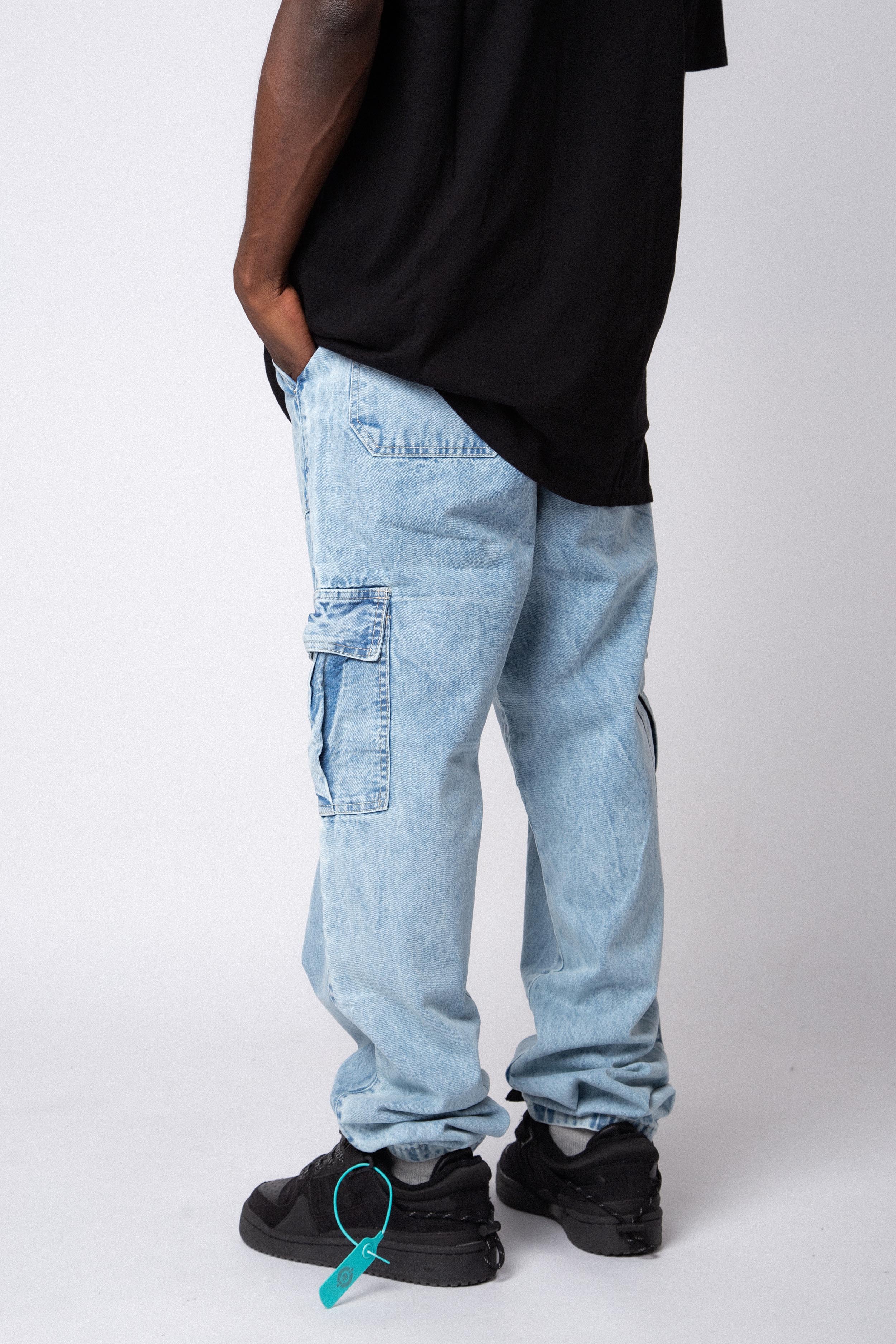 Jean Cargo Volt Snow Celeste