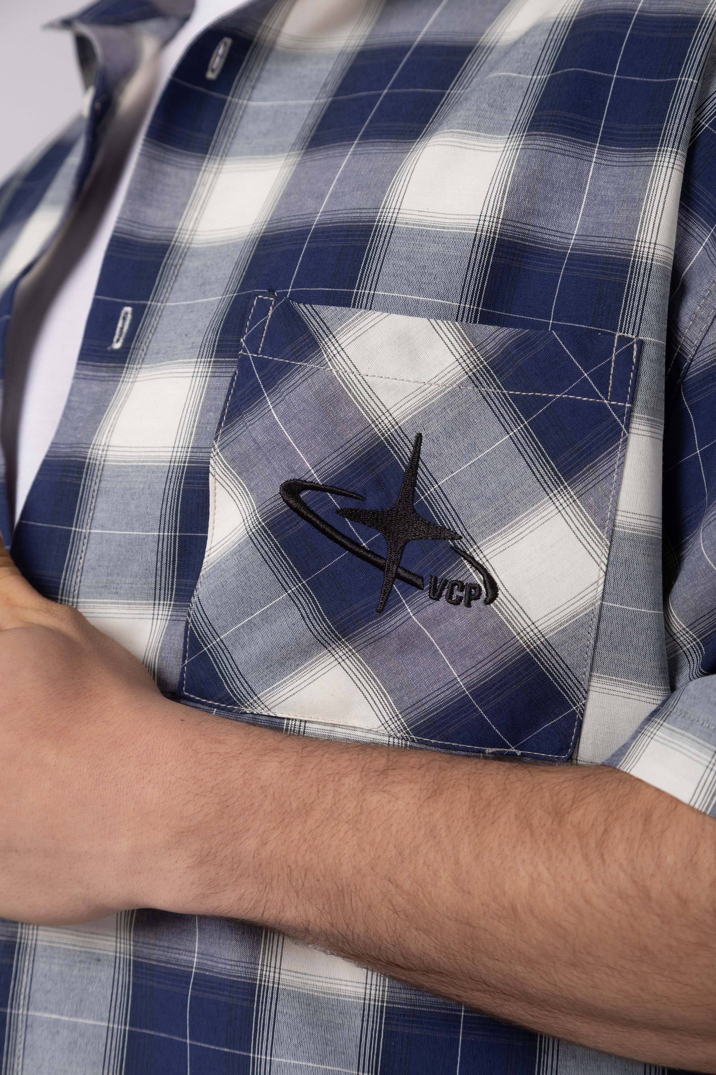 Camisa Manga Corta Fey Stack Navy