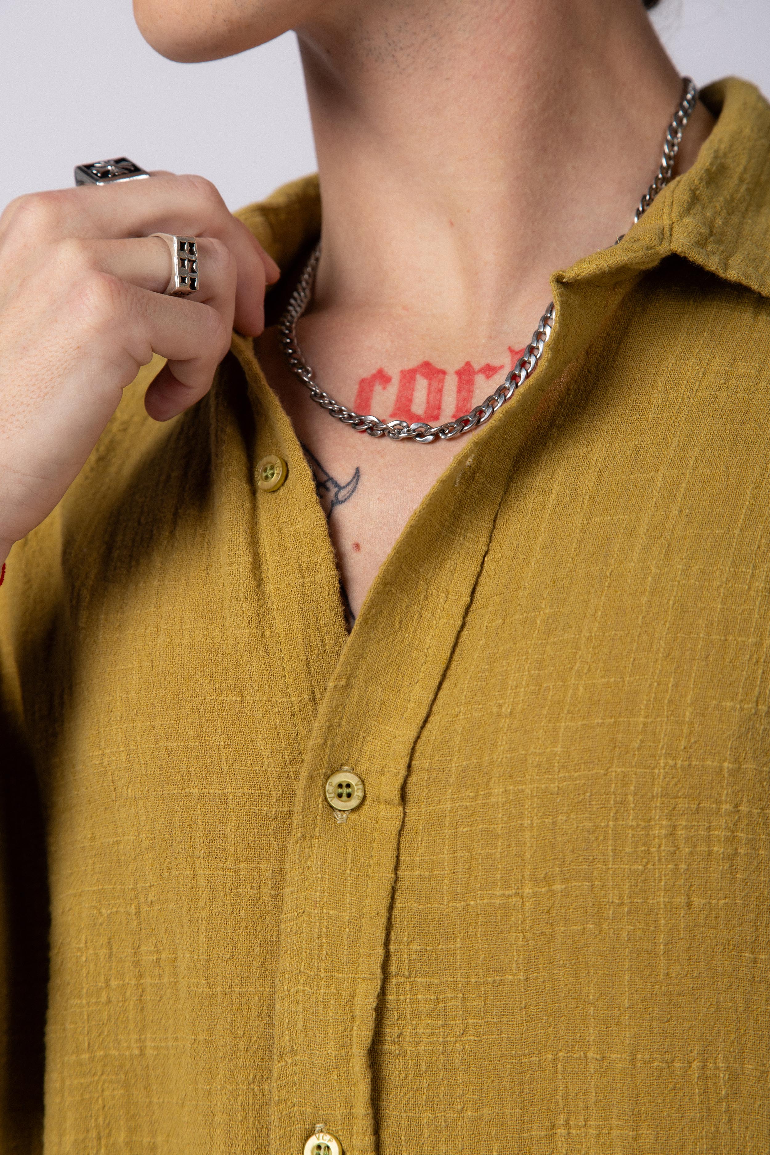 Camisa Manga Larga Lino Febo Verde