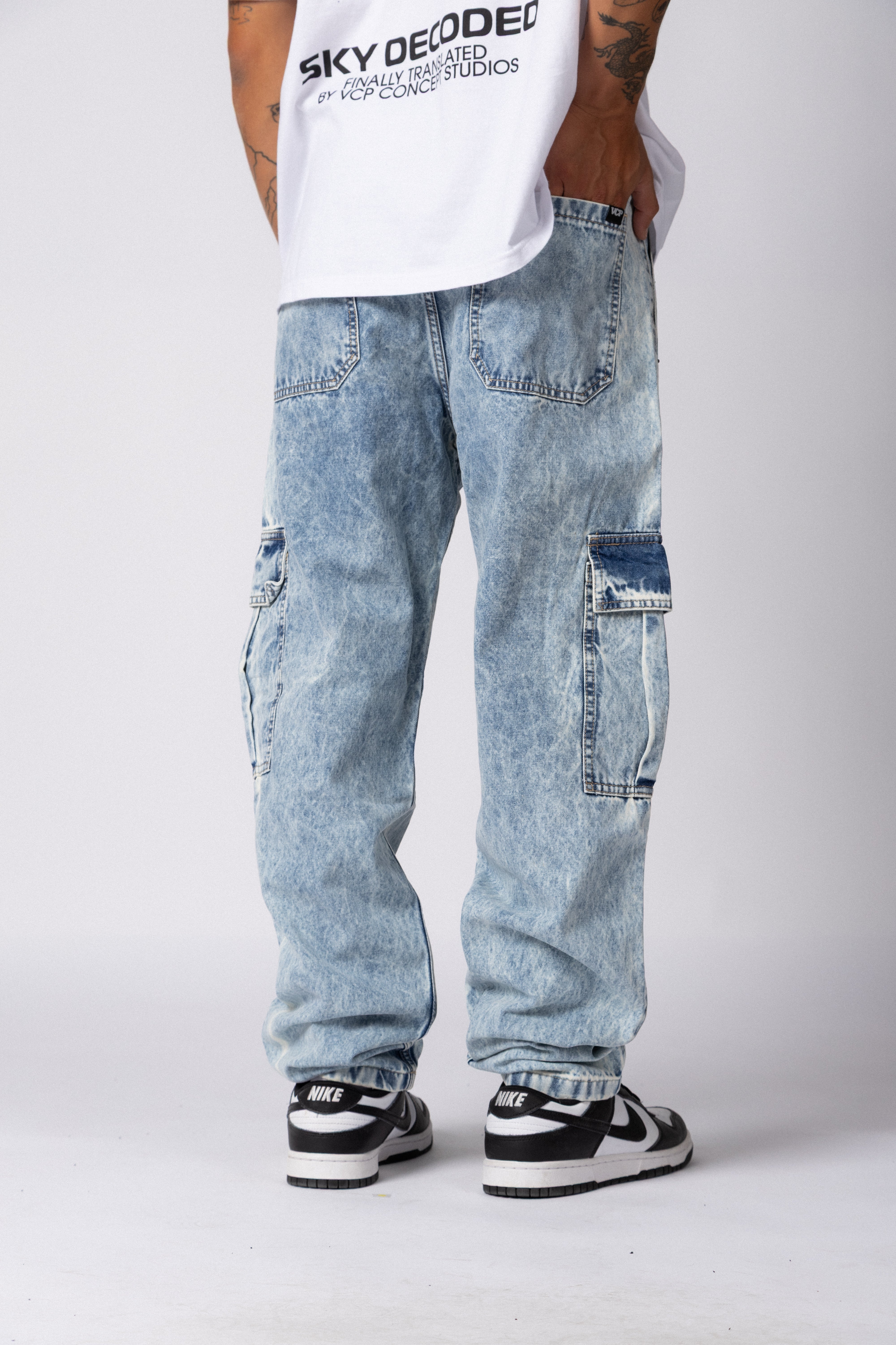 Jean Cargo Volt Snow Celeste