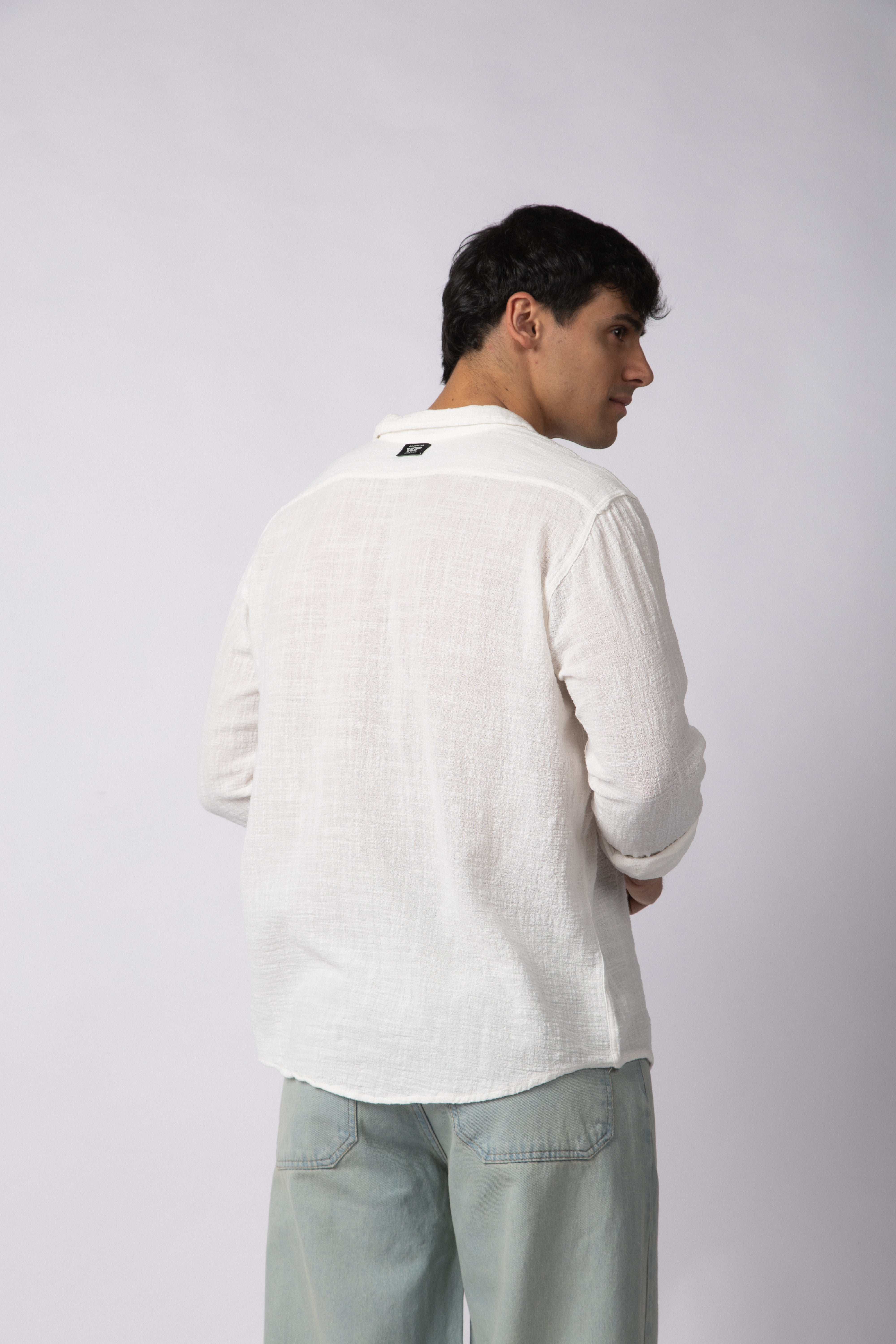 Camisa Manga Larga Lino Zen Blanca