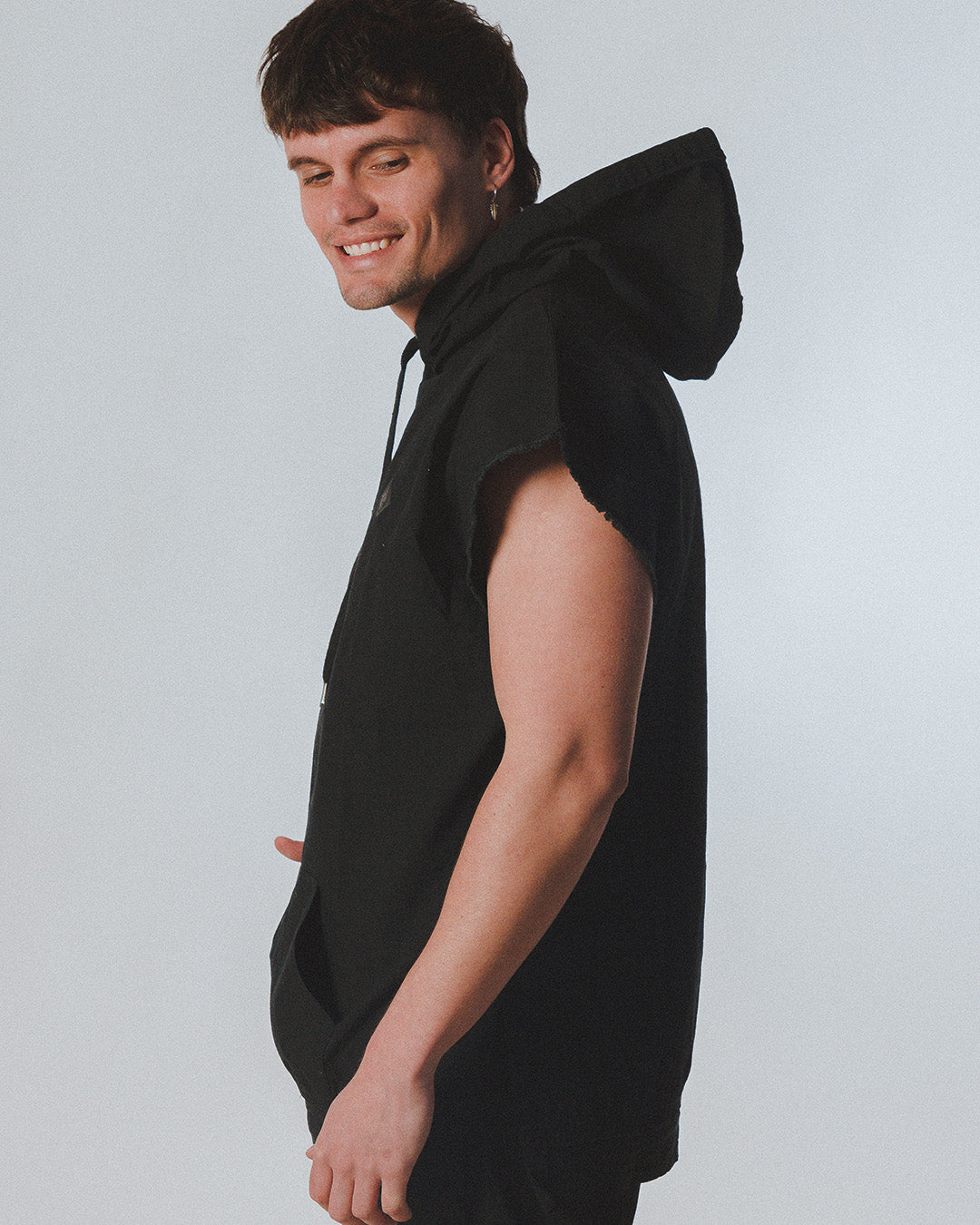 Hoodie Sudadera Denim Negro