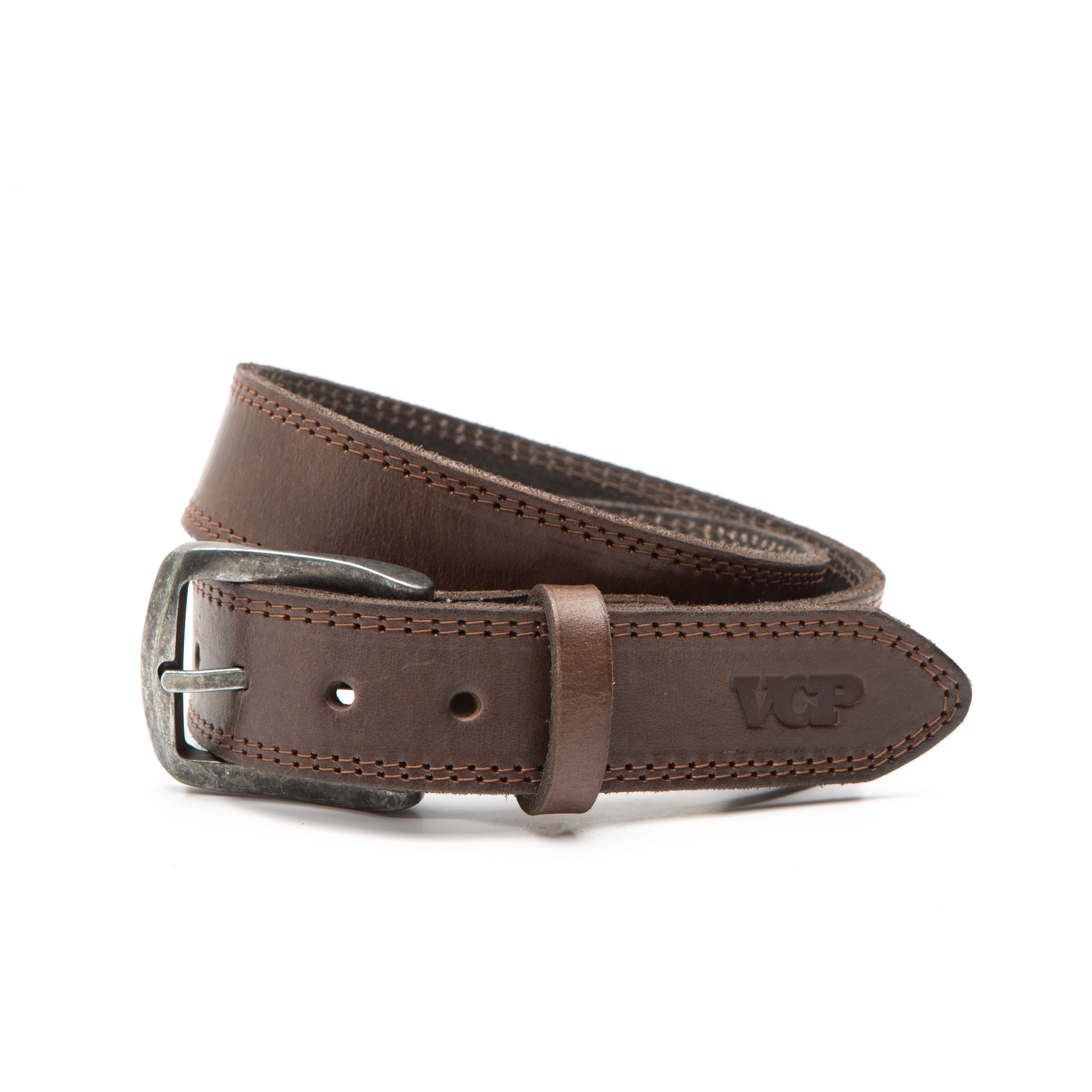 Cinturon VCP Doble Costura Chocolate