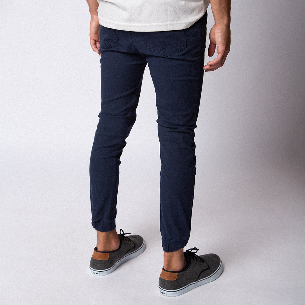 Jogger Slim-Fit Gabardina Marino