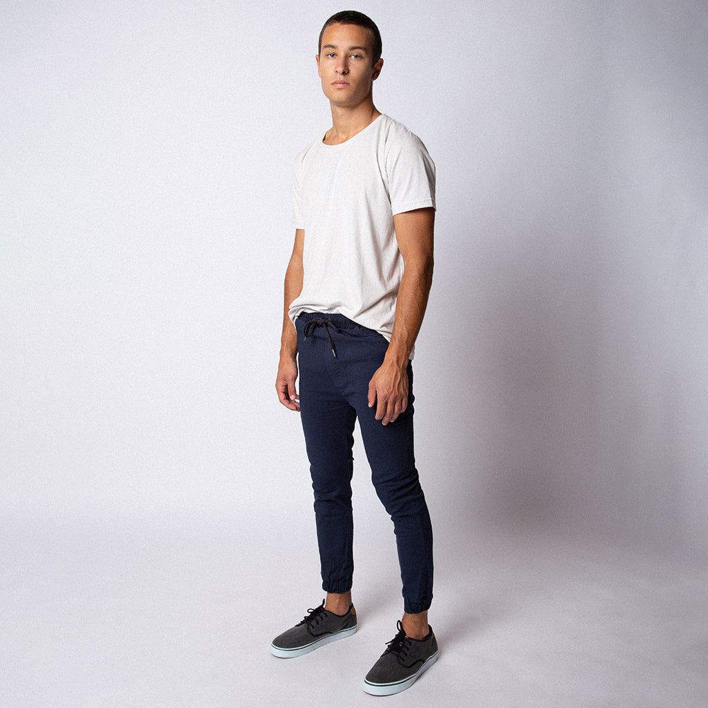 Jogger Slim-Fit Gabardina Marino