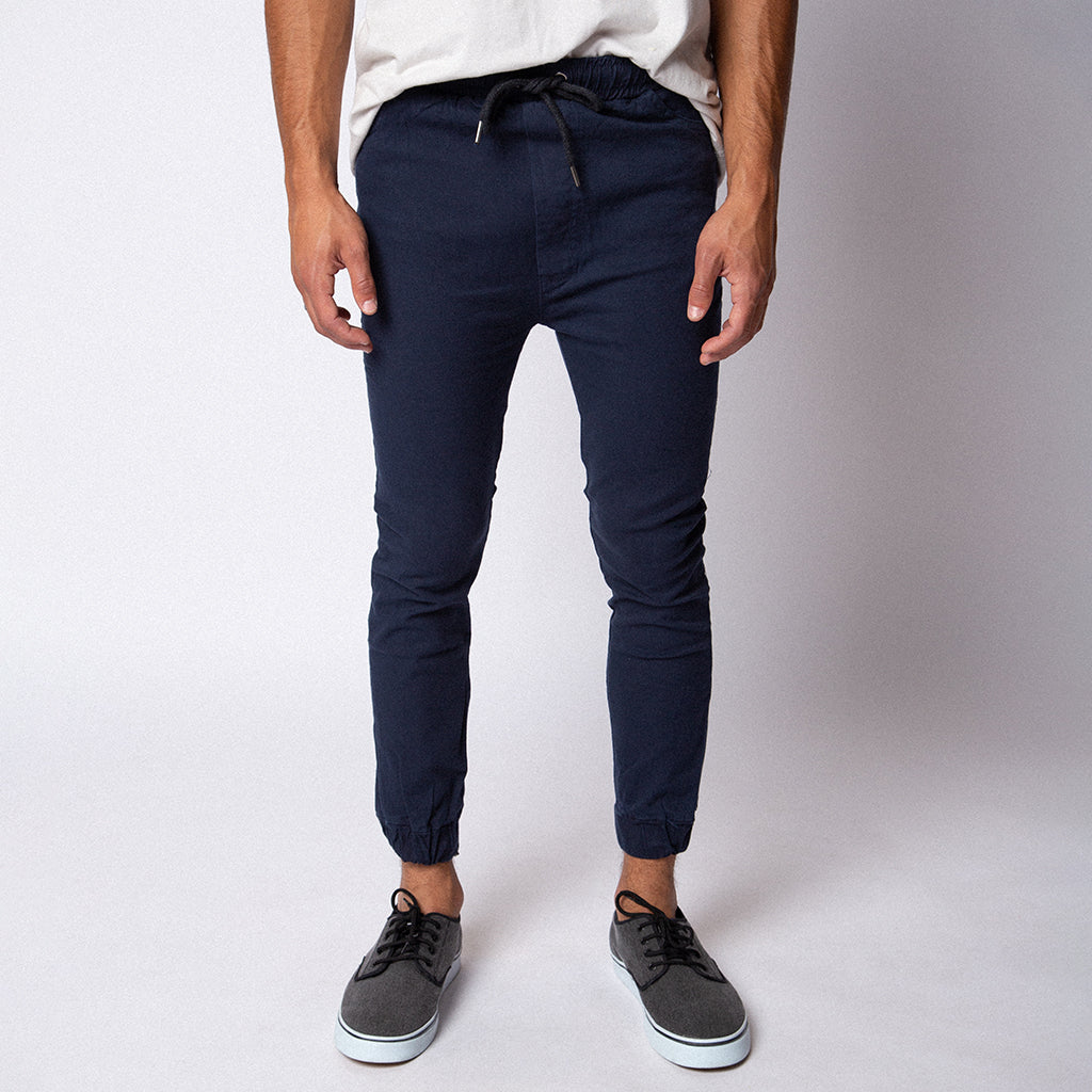 Jogger Slim-Fit Gabardina Marino
