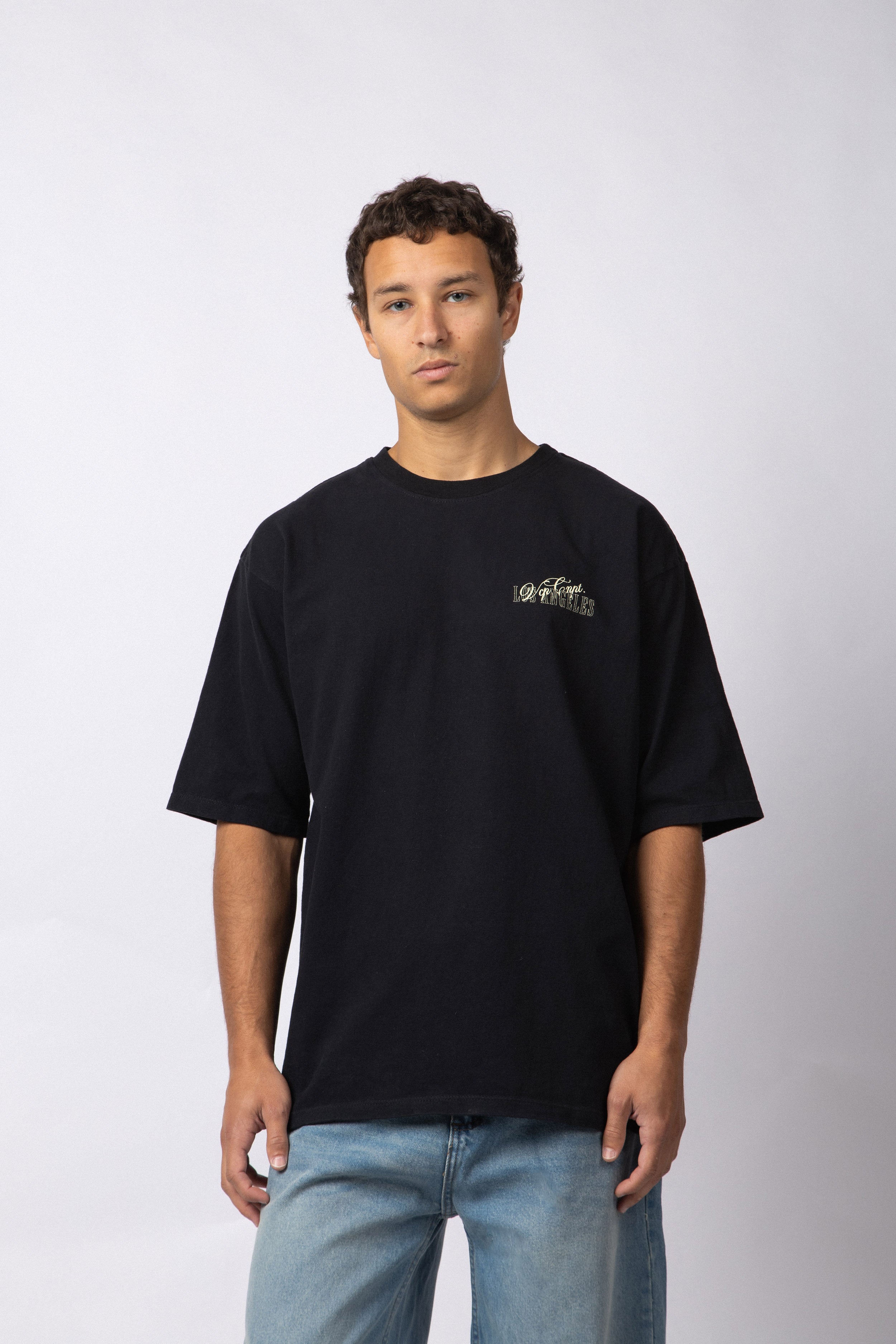 Remera Over Rhy Angeles Negra