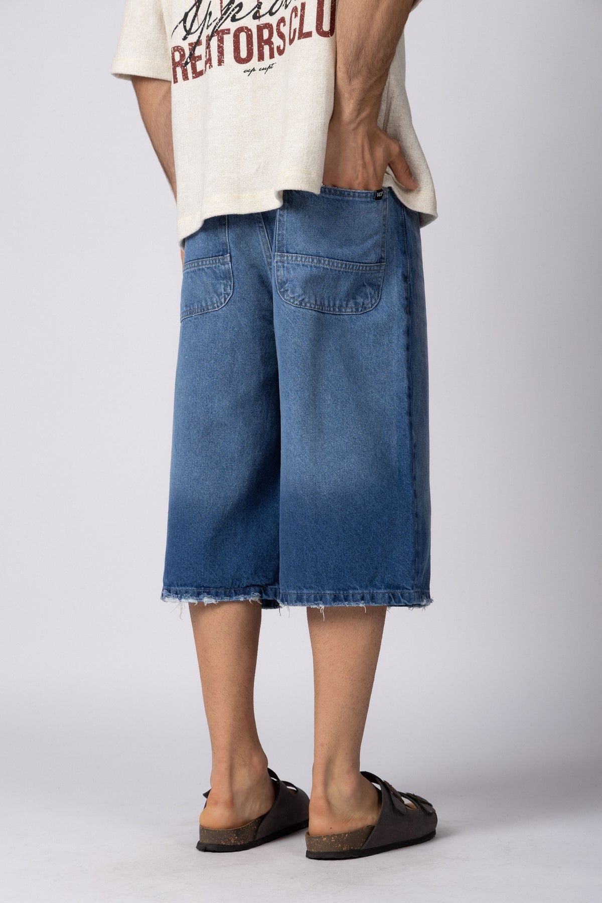 Bermuda Jean Baggy Draw Azul