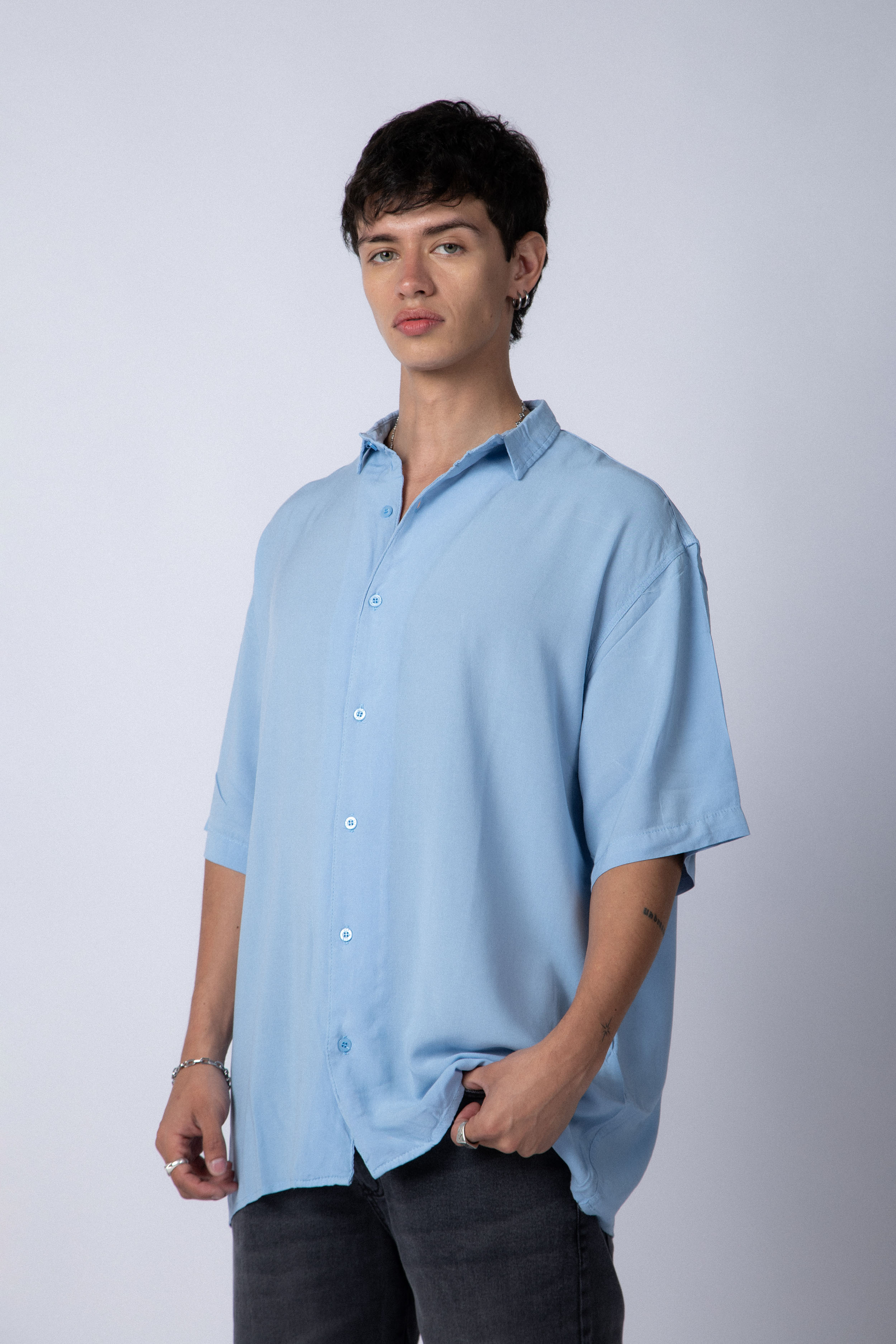 Camisa Manga Corta Kalf Blue