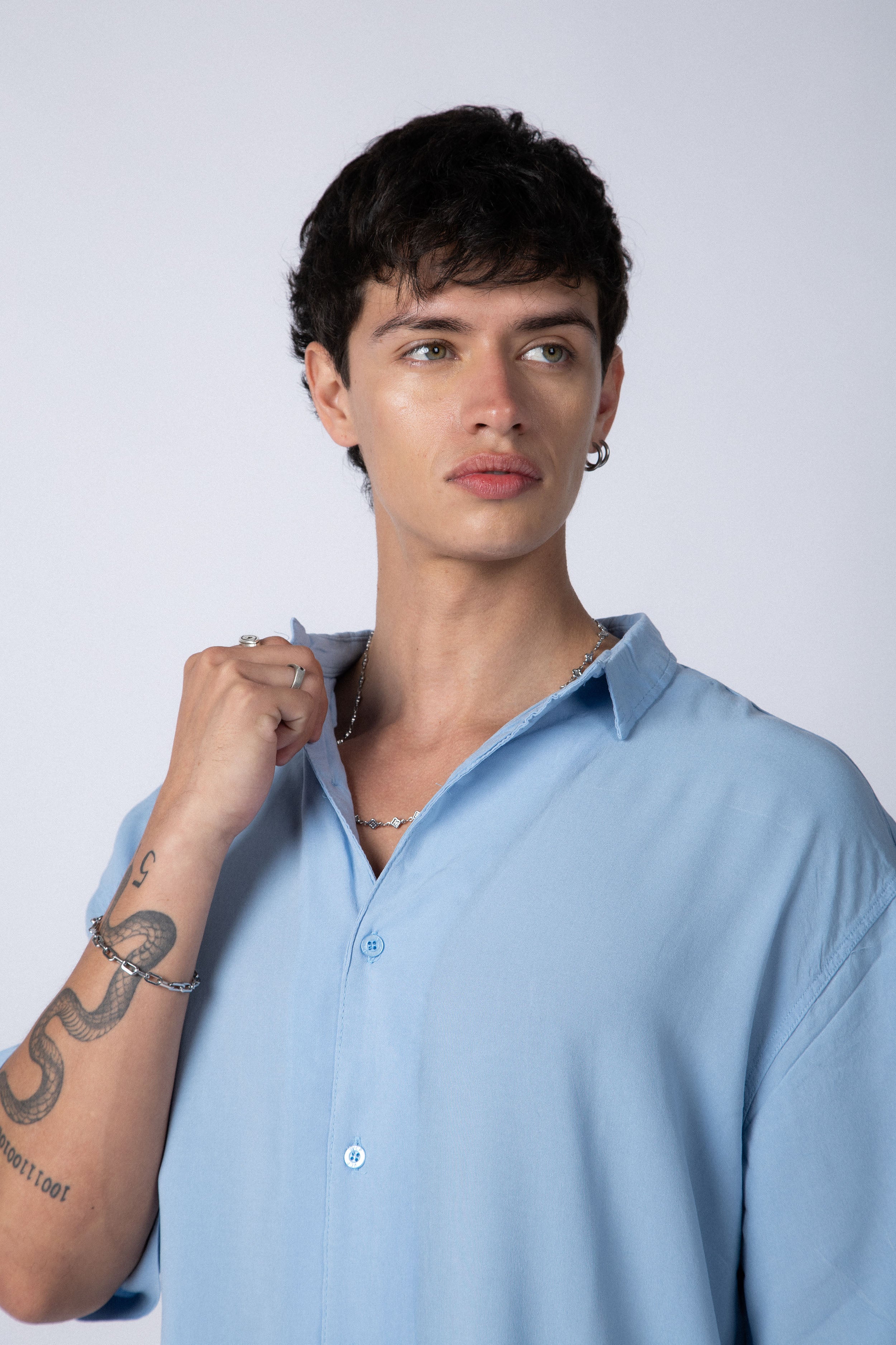 Camisa Manga Corta Kalf Blue