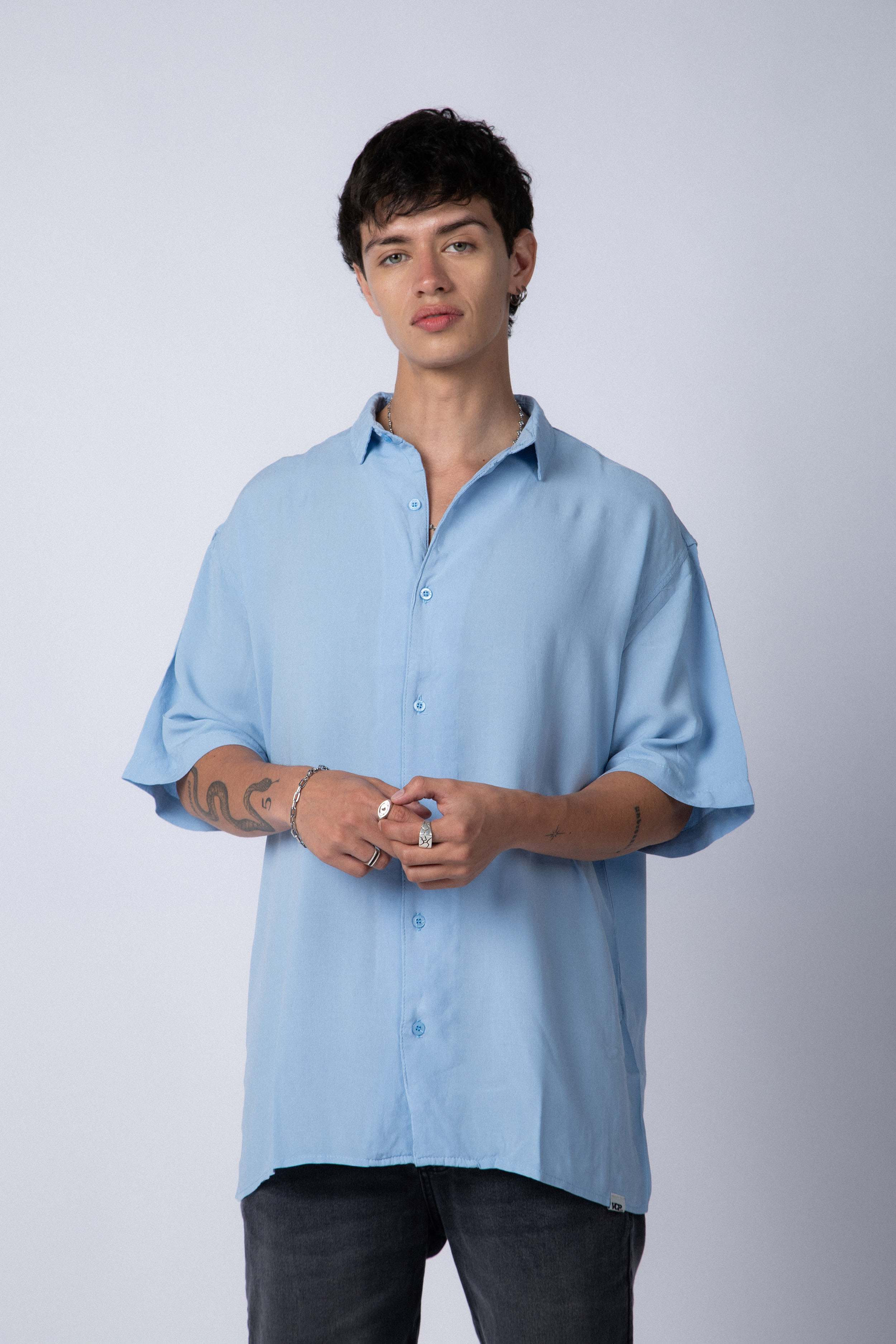 Camisa Manga Corta Kalf Blue