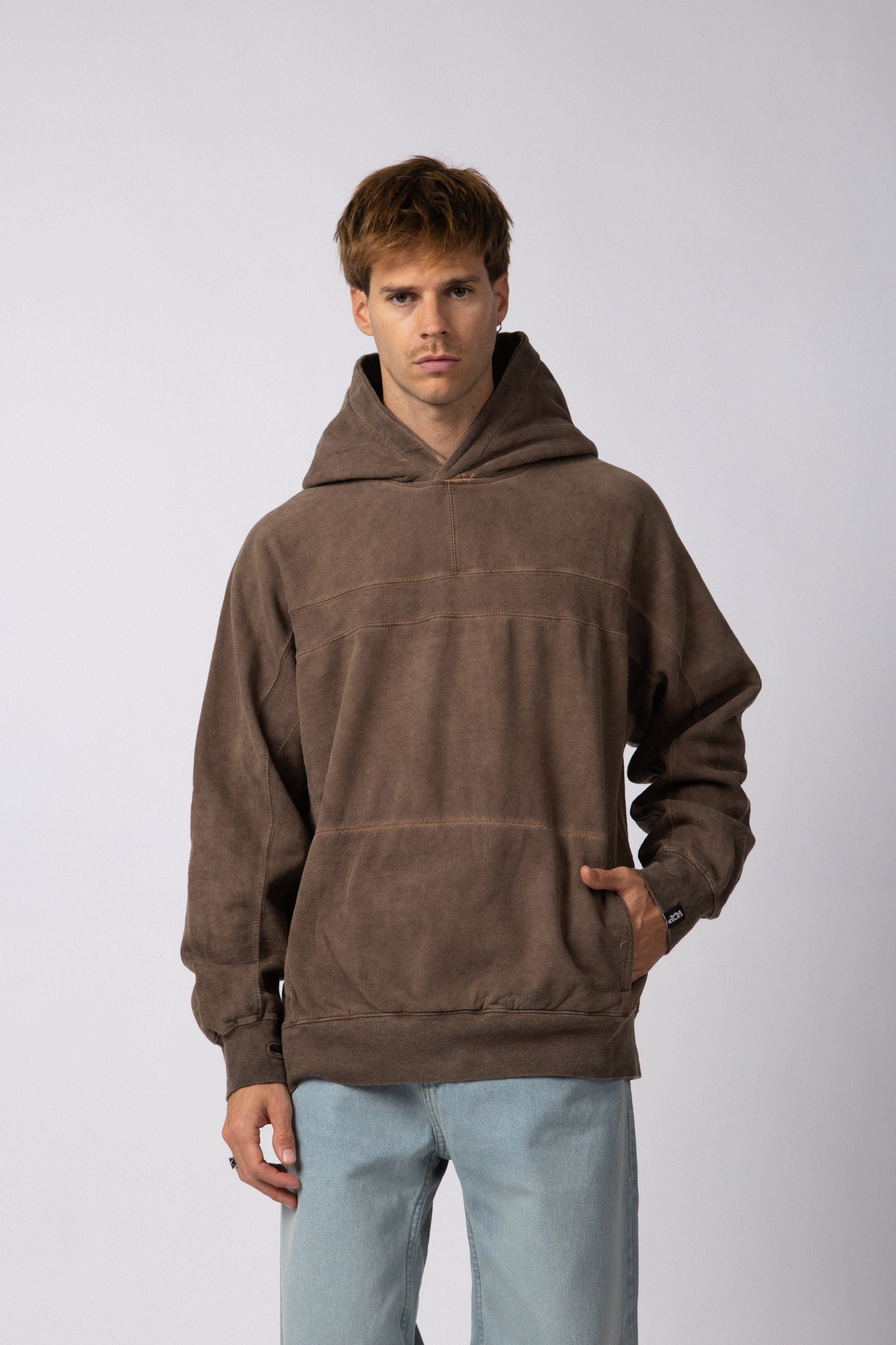 Buzo Canguro Over Alt Choco