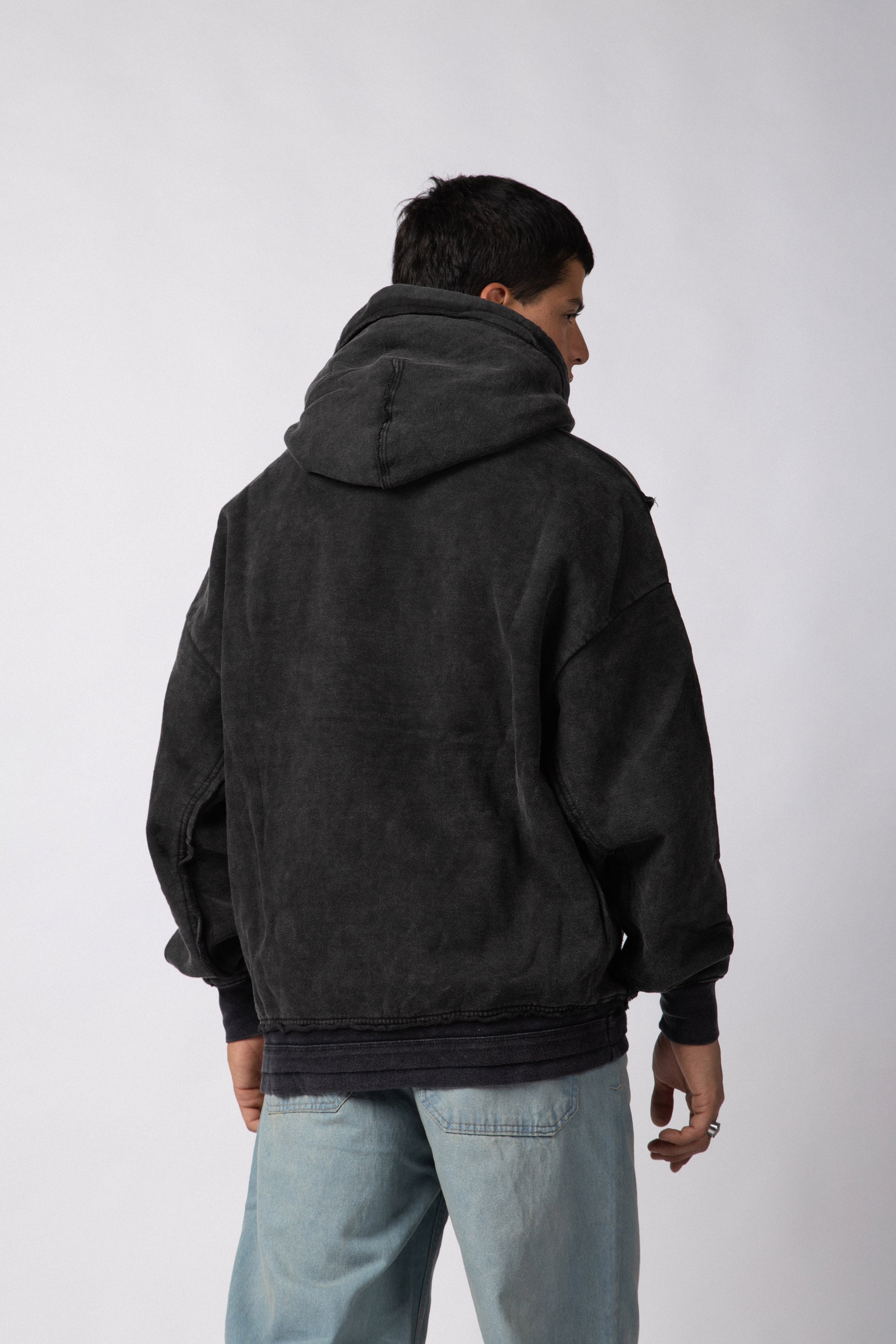 Buzo Canguro Over Blaze Negro