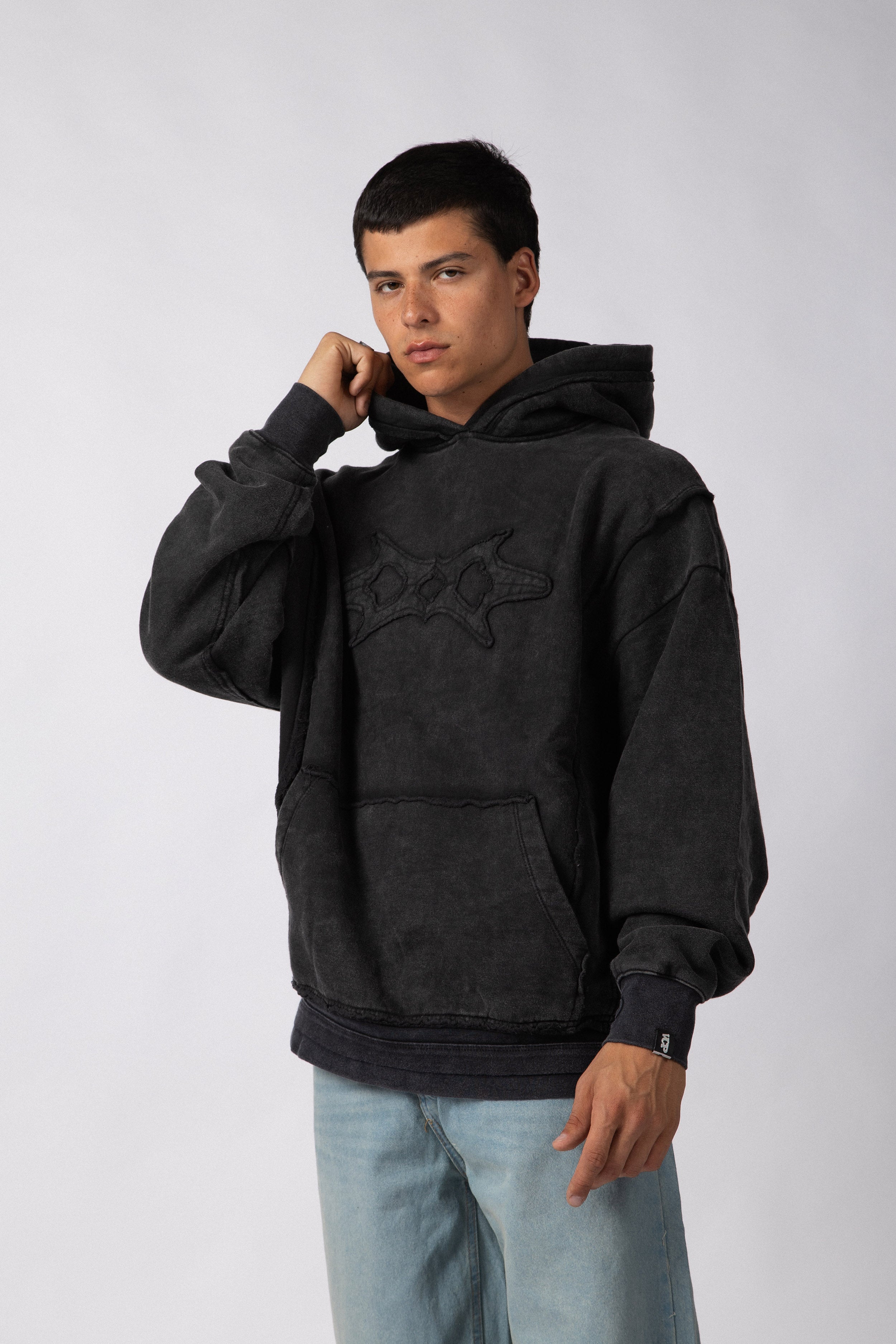 Buzo Canguro Over Blaze Negro