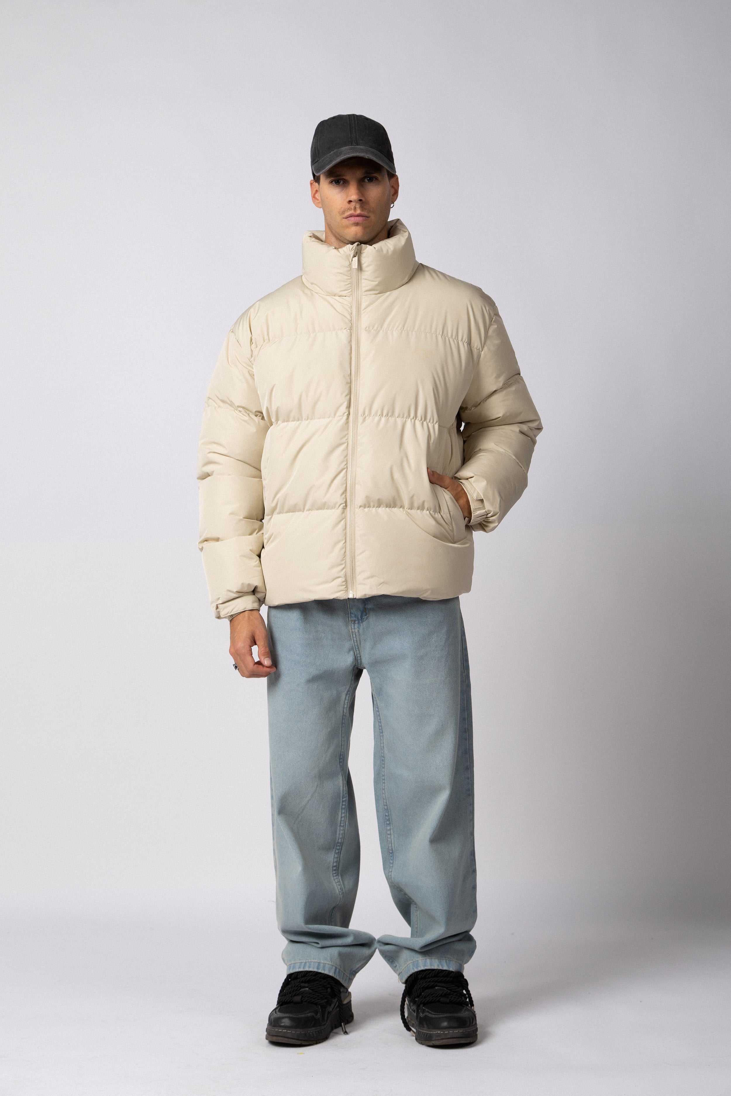 Campera Puffer Cronos Beige