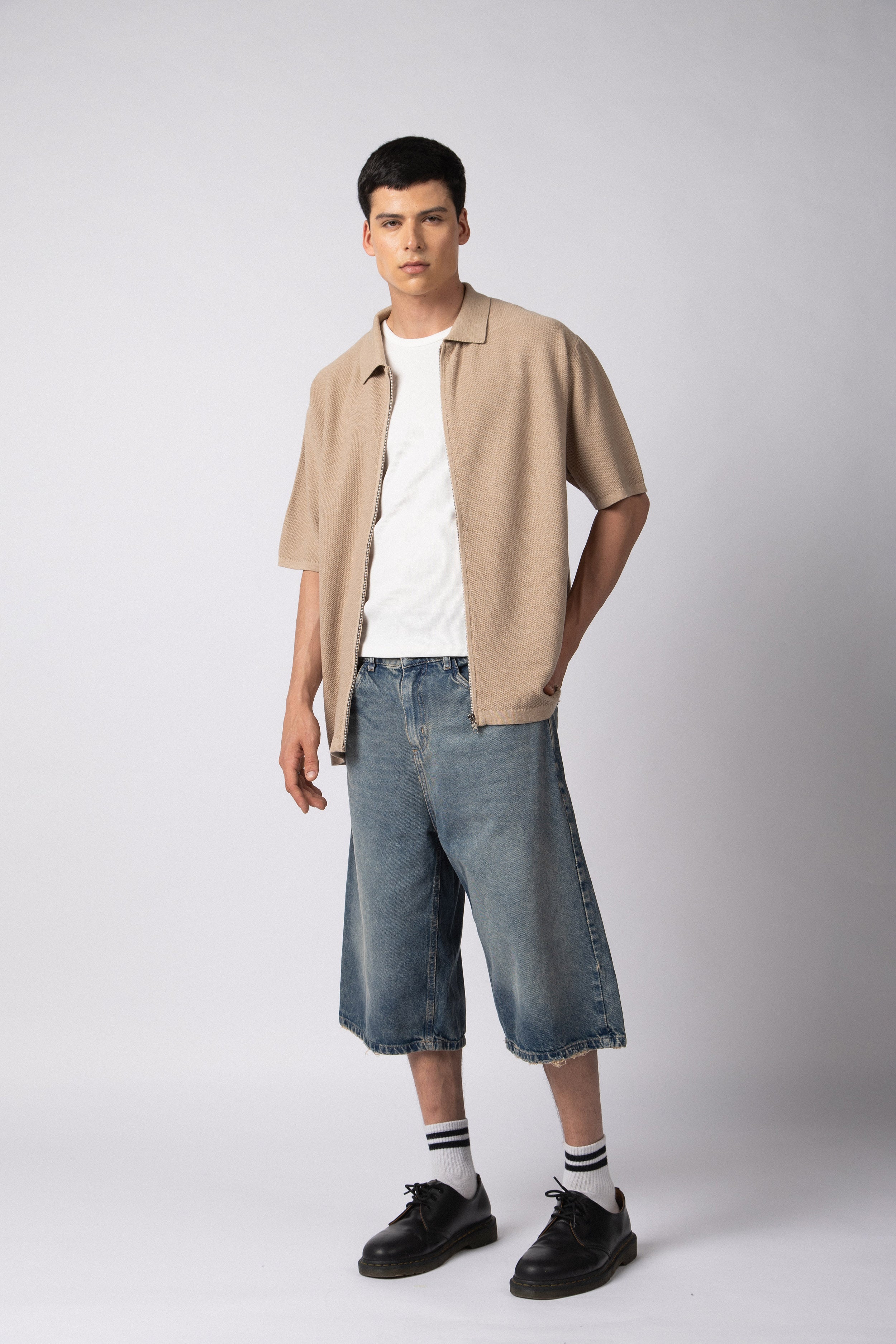 Chomba Tejida Rover Beige (c/ cierre)