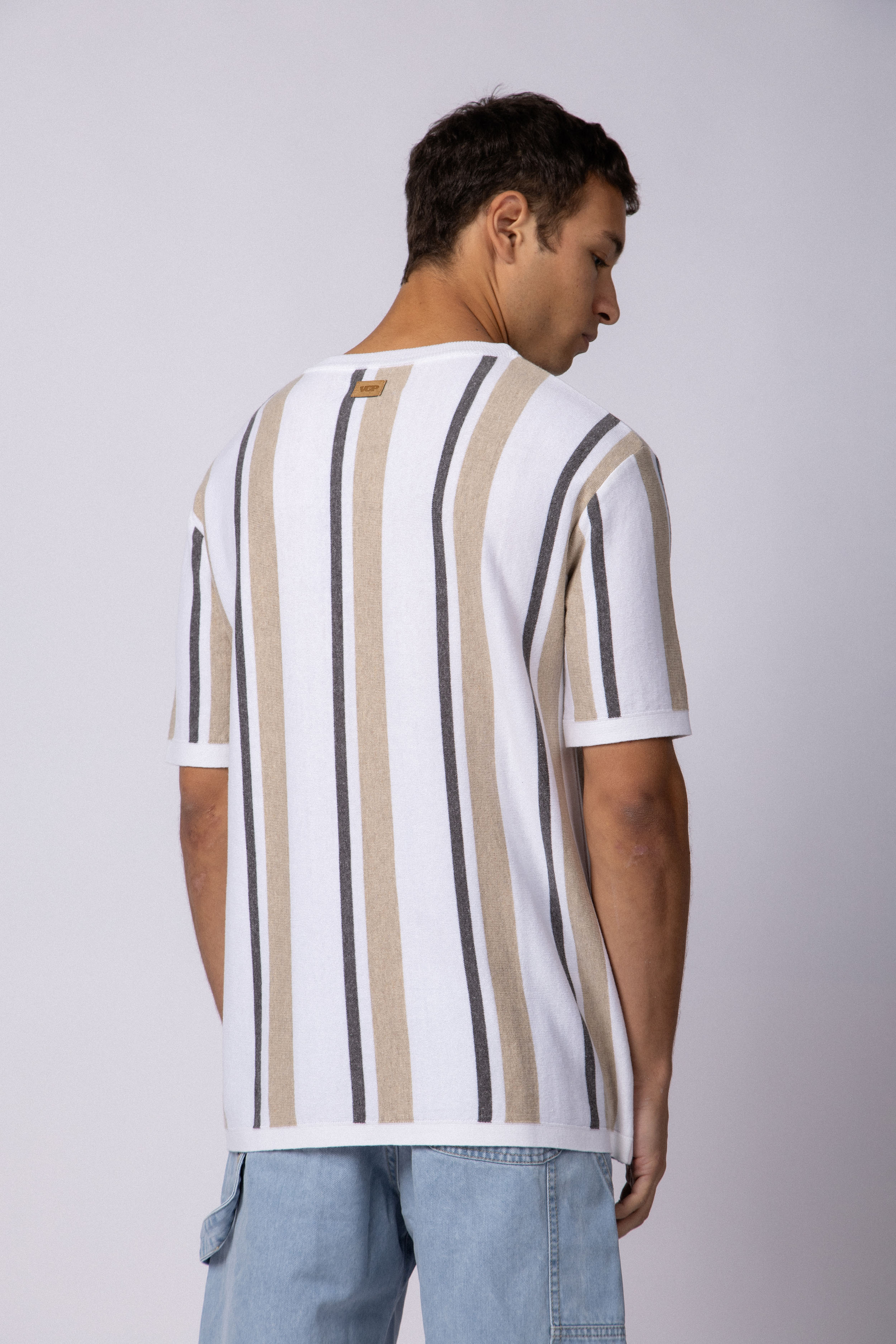 Remera Tejida Helix Beige