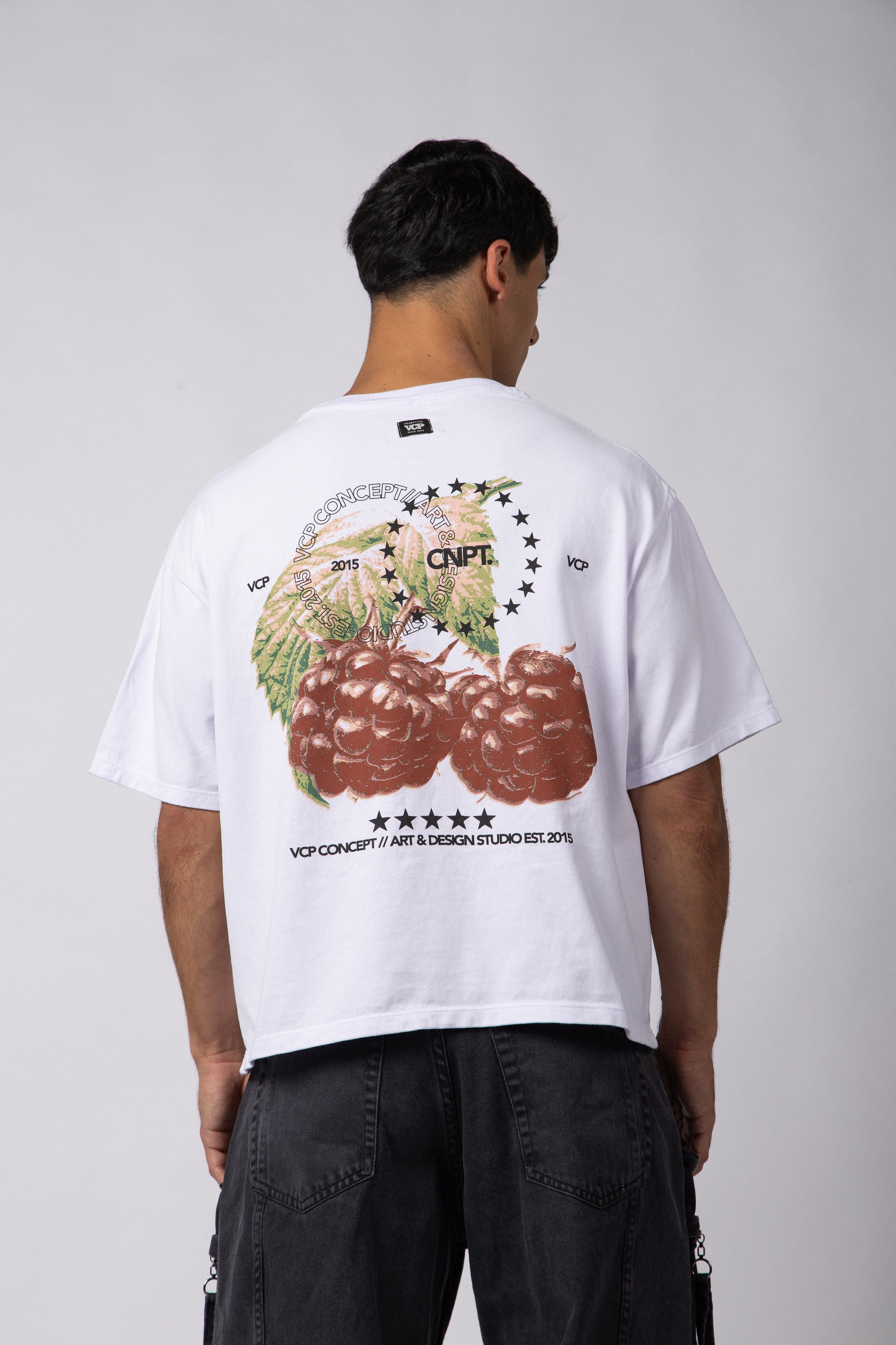 Remera Boxy Berry Blanca