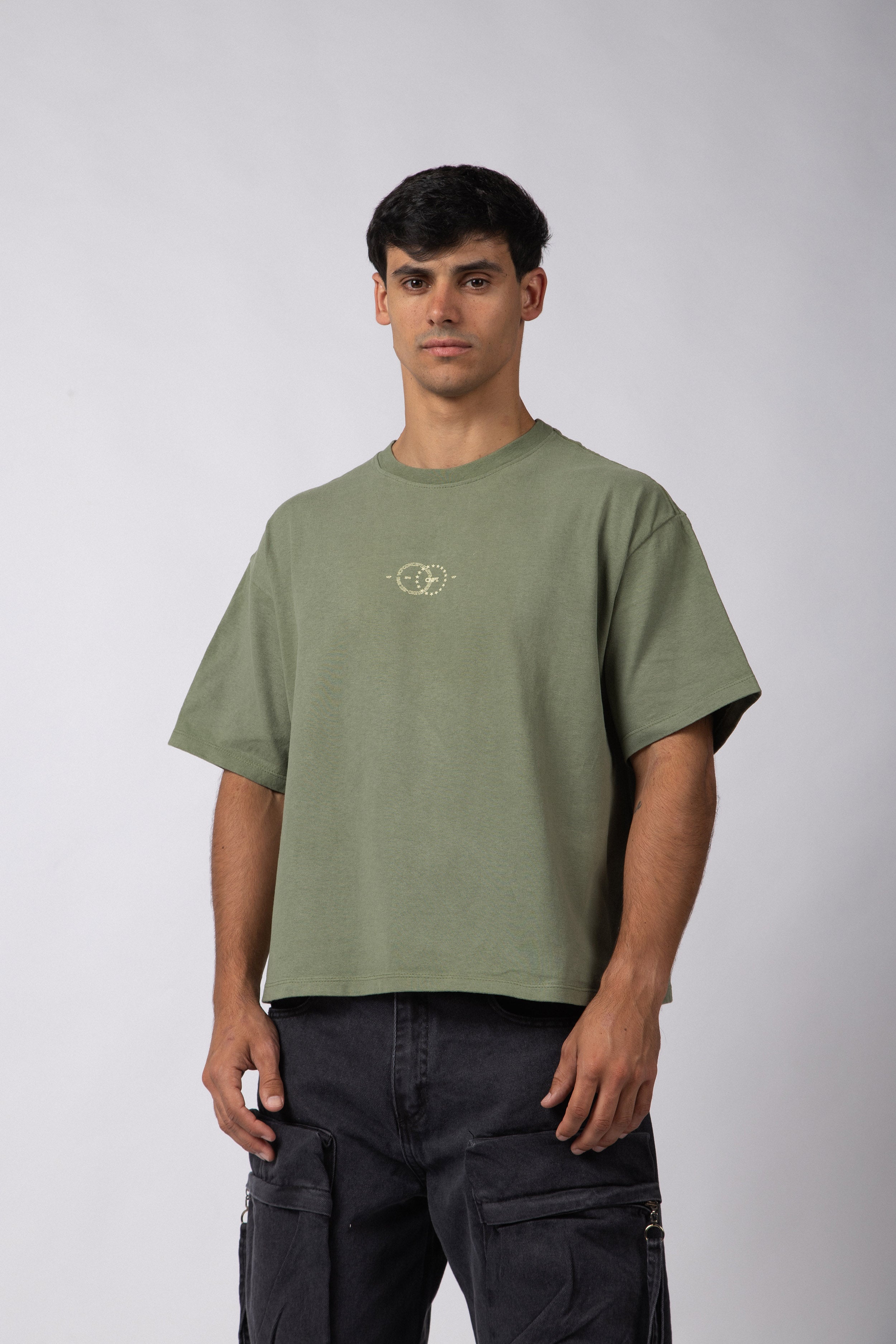 Remera Boxy Berry Militar